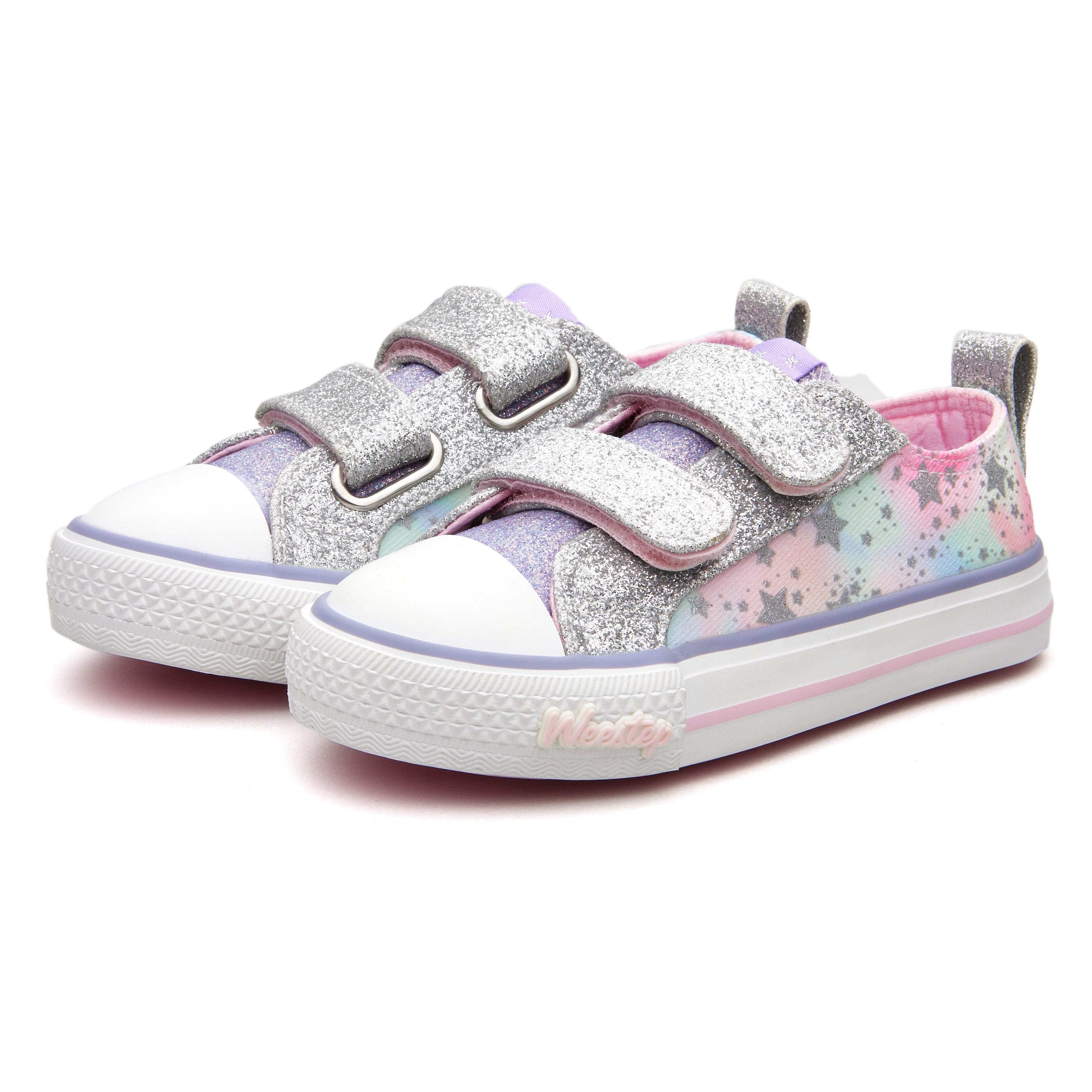 Weestep Toddler/Littke Kid Girls Glitter School Casual Sneakers