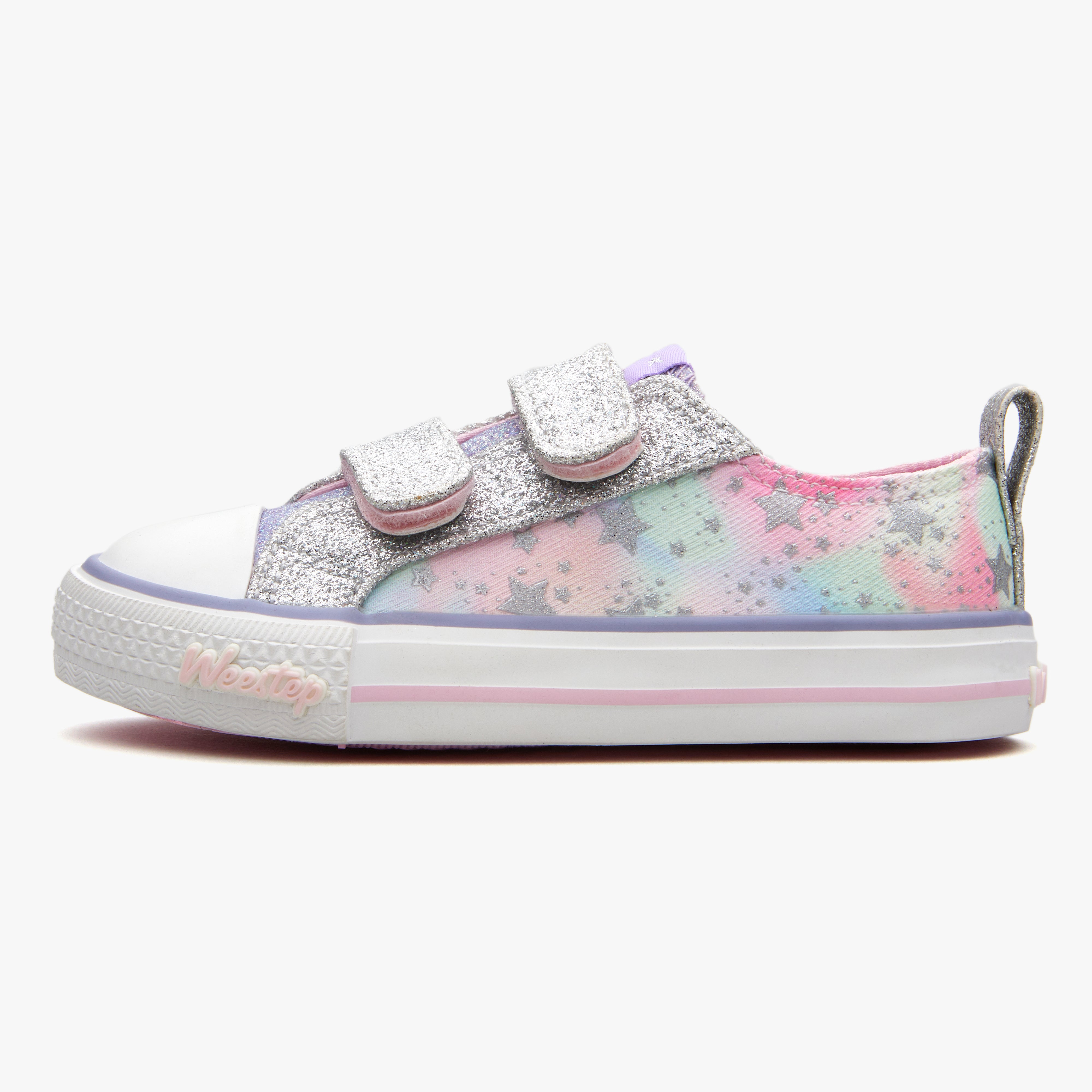 Weestep Toddler/Littke Kid Girls Glitter School Casual Sneakers