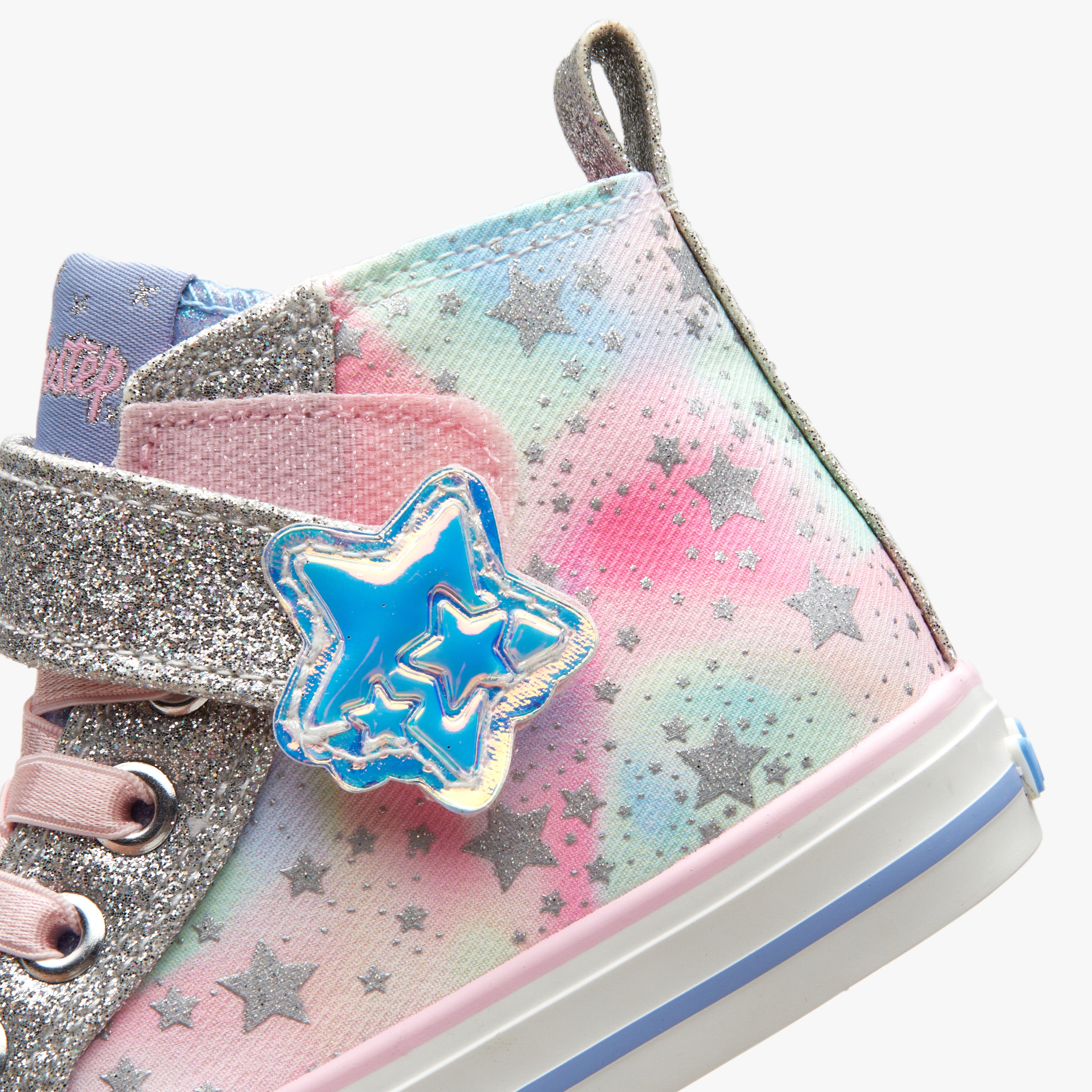 Toddler Little Kid Glitter Star Mid-Top Sneaker