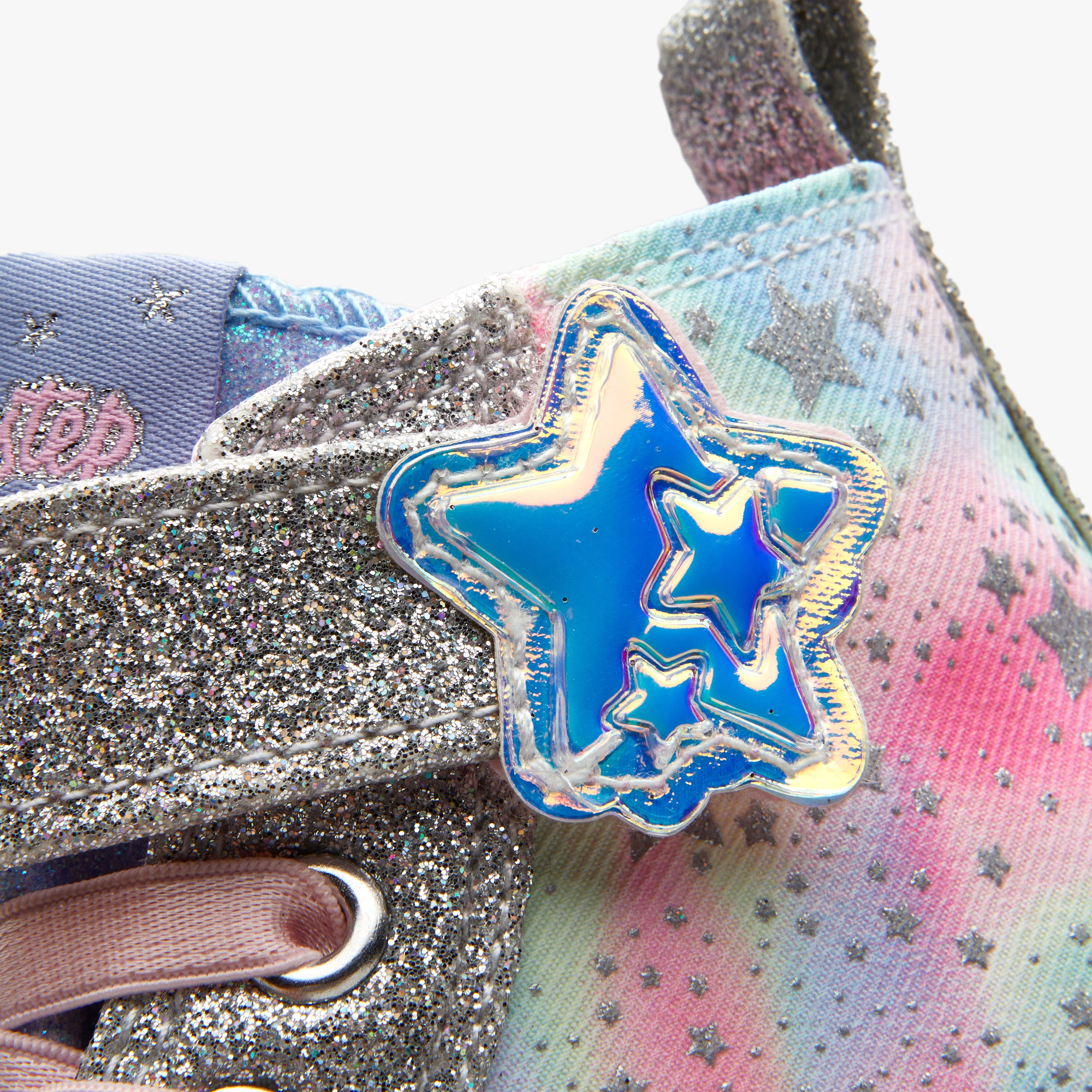 Toddler Little Kid Glitter Star Mid-Top Sneaker