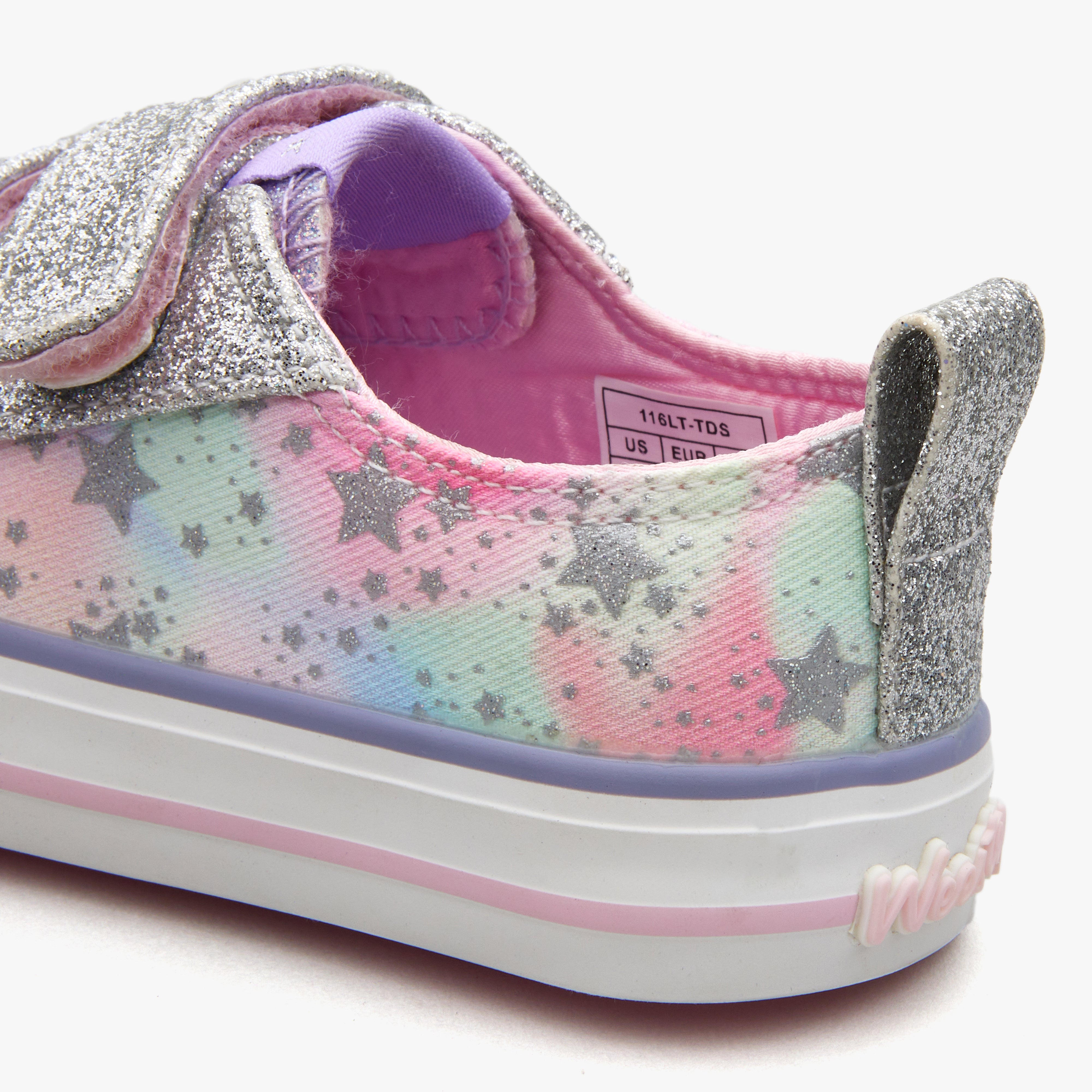 Weestep Toddler/Littke Kid Girls Glitter School Casual Sneakers