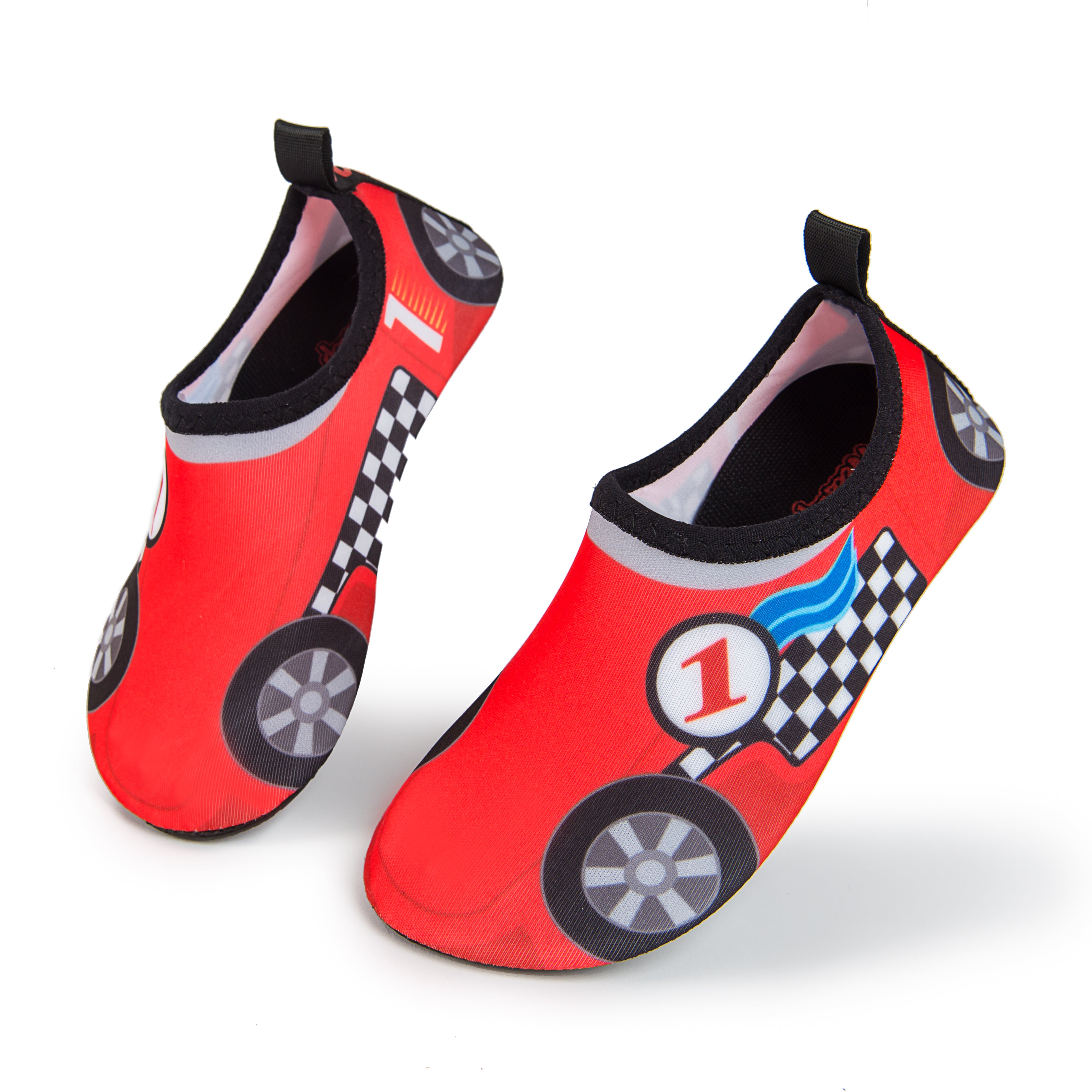 Aqua Sock Shoes Race Car Style