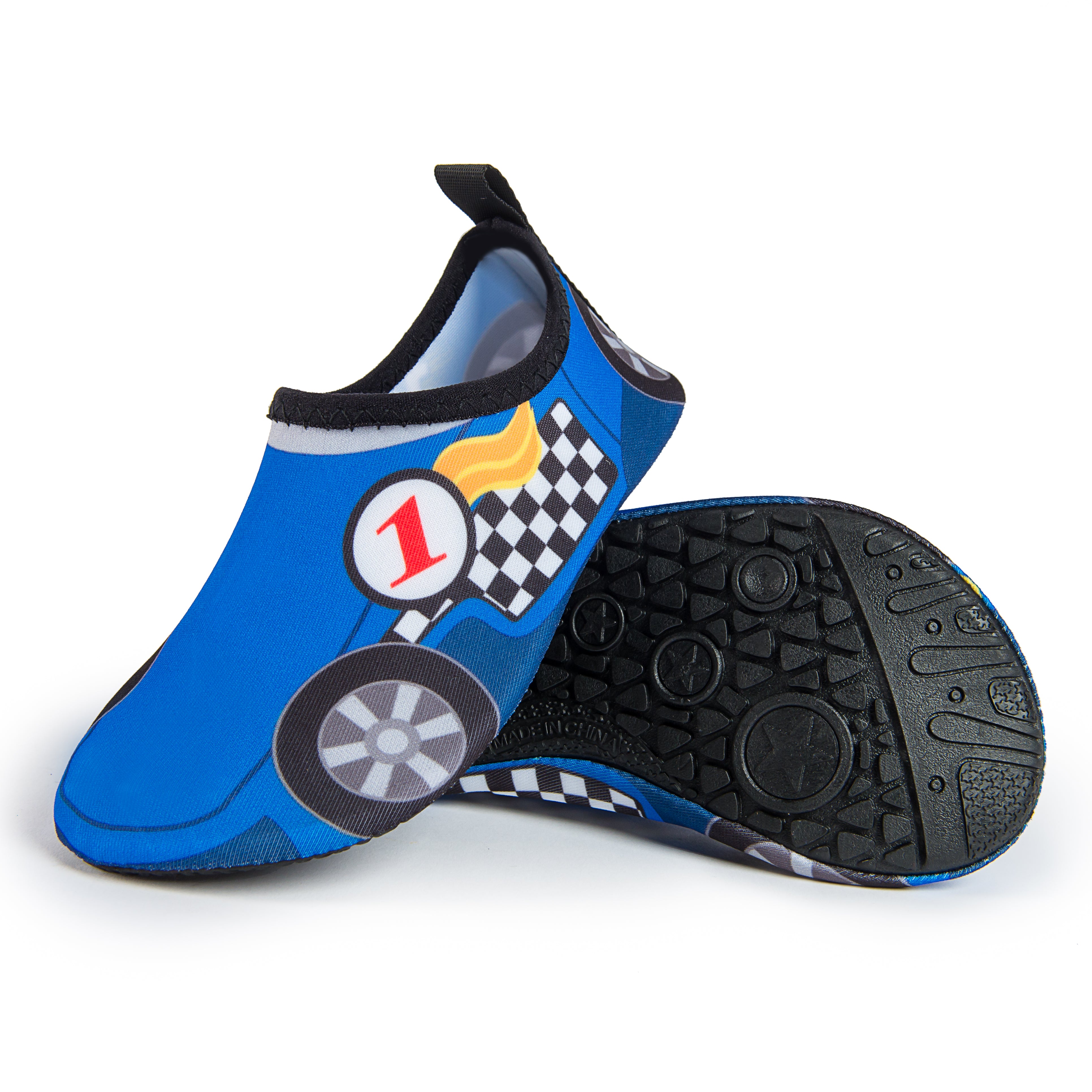 Aqua Sock Shoes Race Car Style