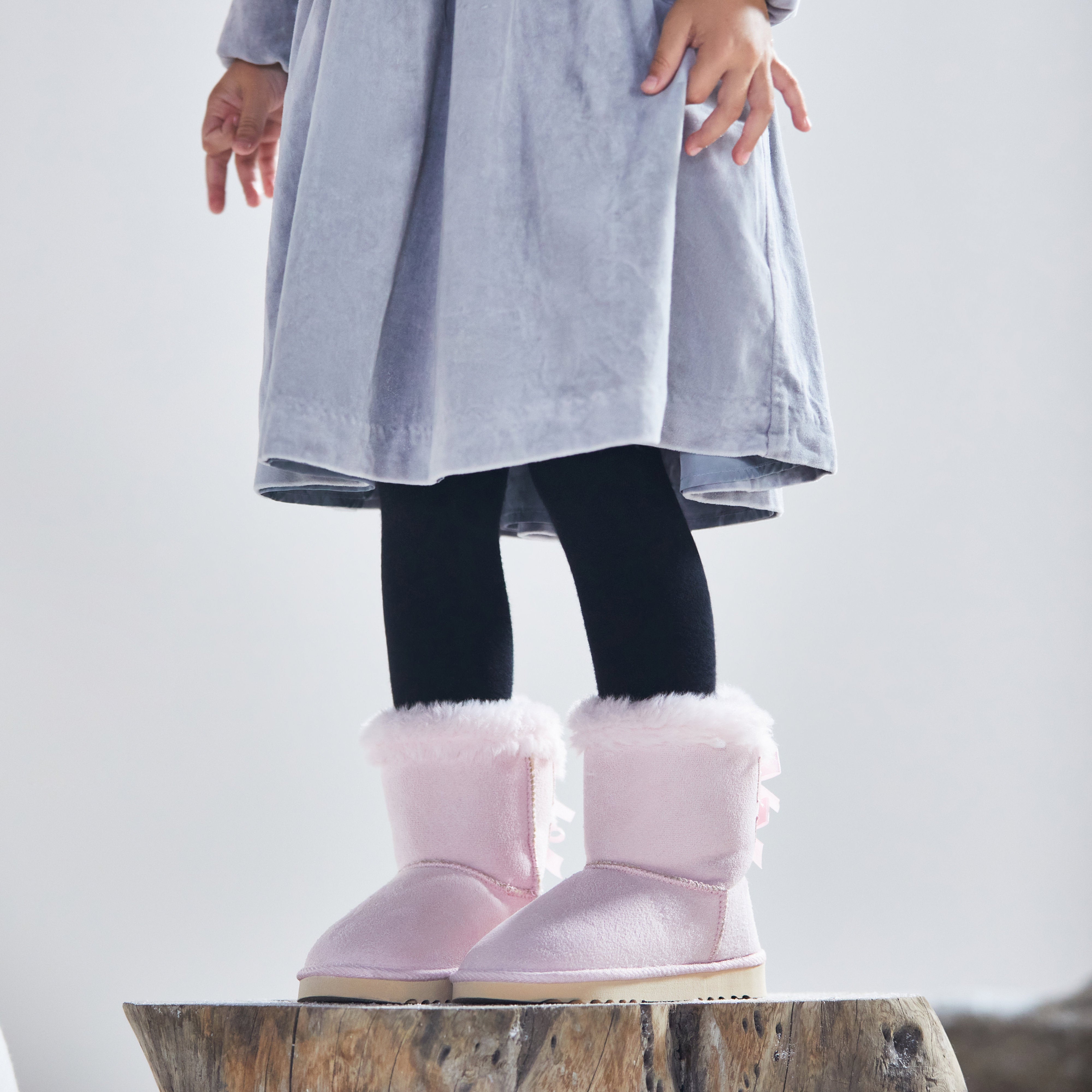 Toddler Little Kid Double Bows Snow Boots