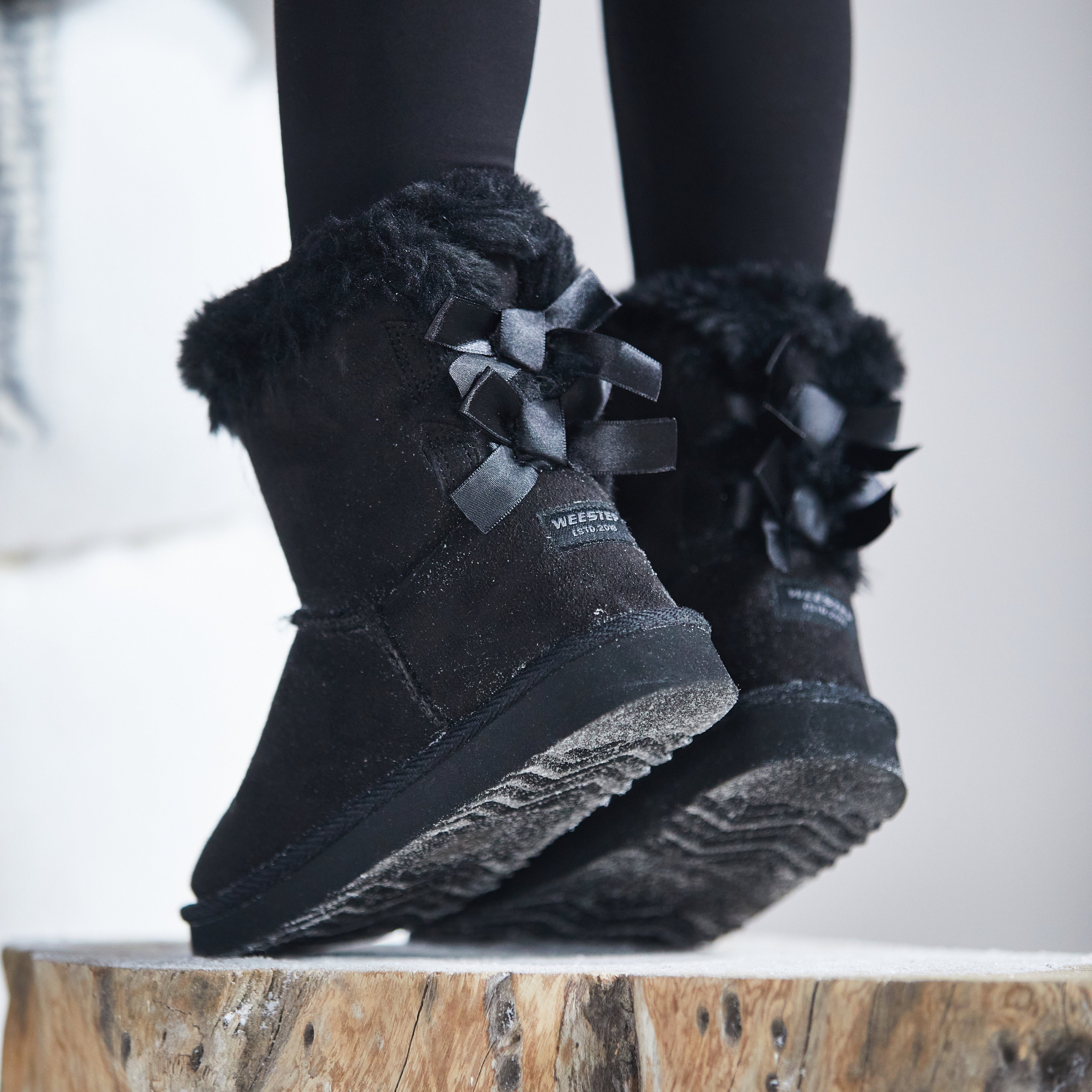 Toddler Little Kid Double Bows Snow Boots