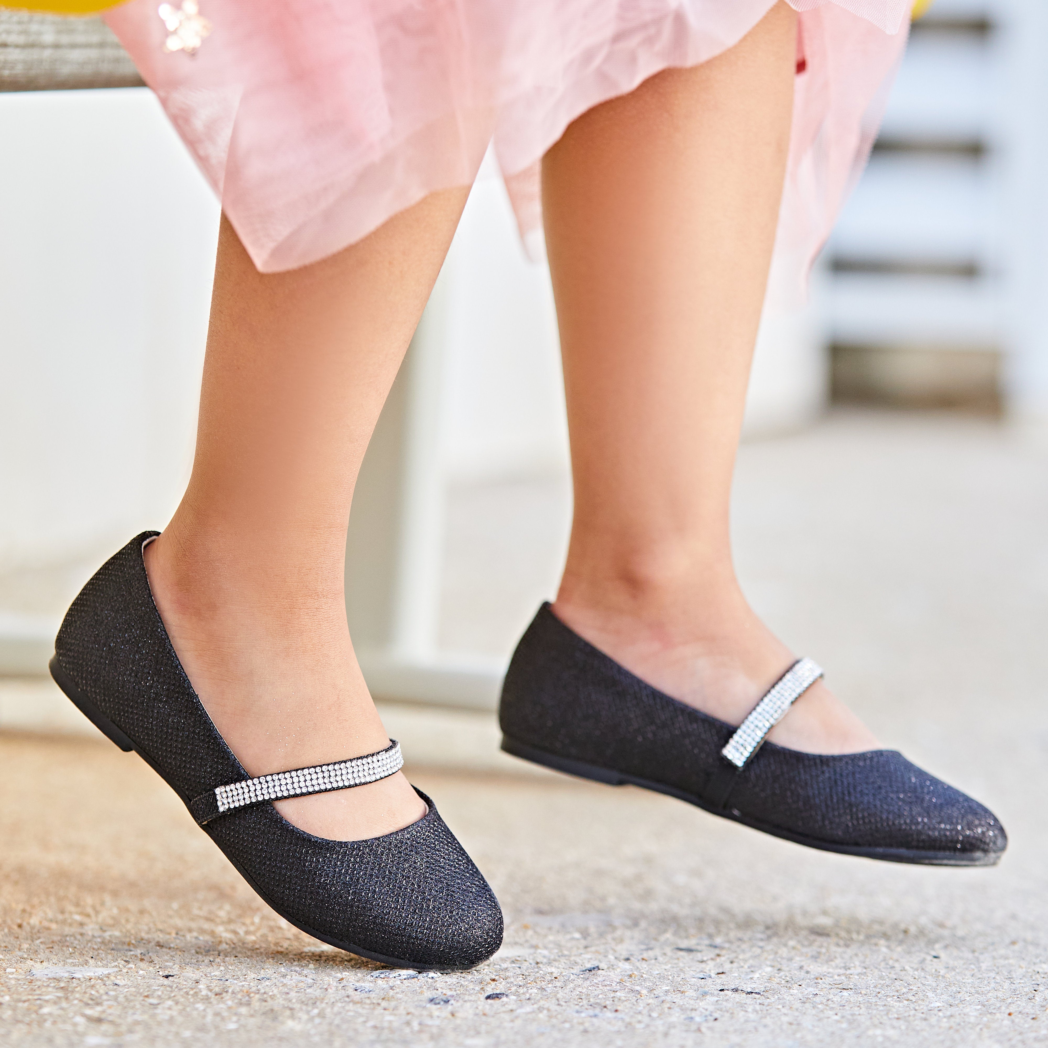 Toddler Rhinestone Mary Jane Ballerina Flats