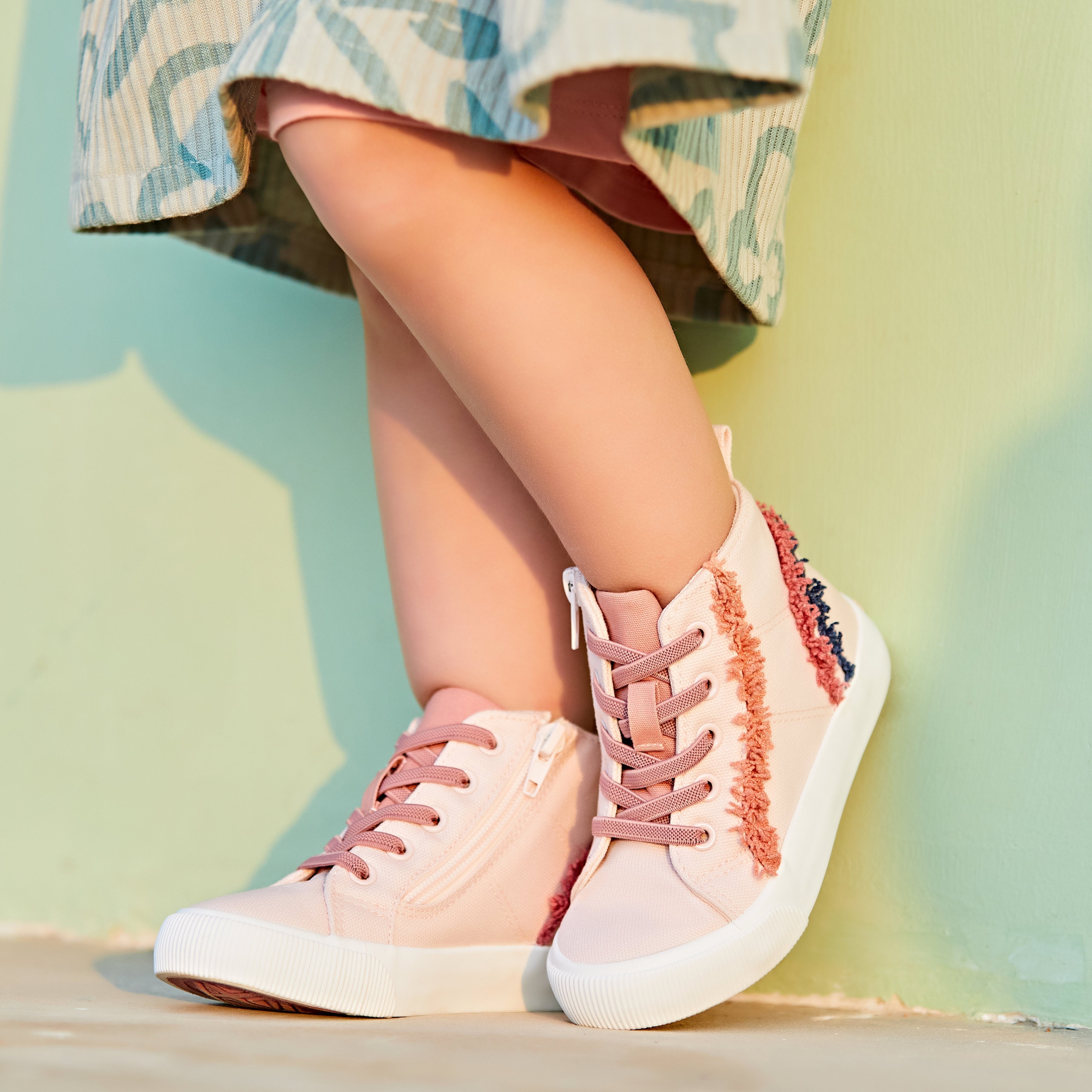 Toddler Little Kid Multicolor Fringe Mid-Top Sneaker