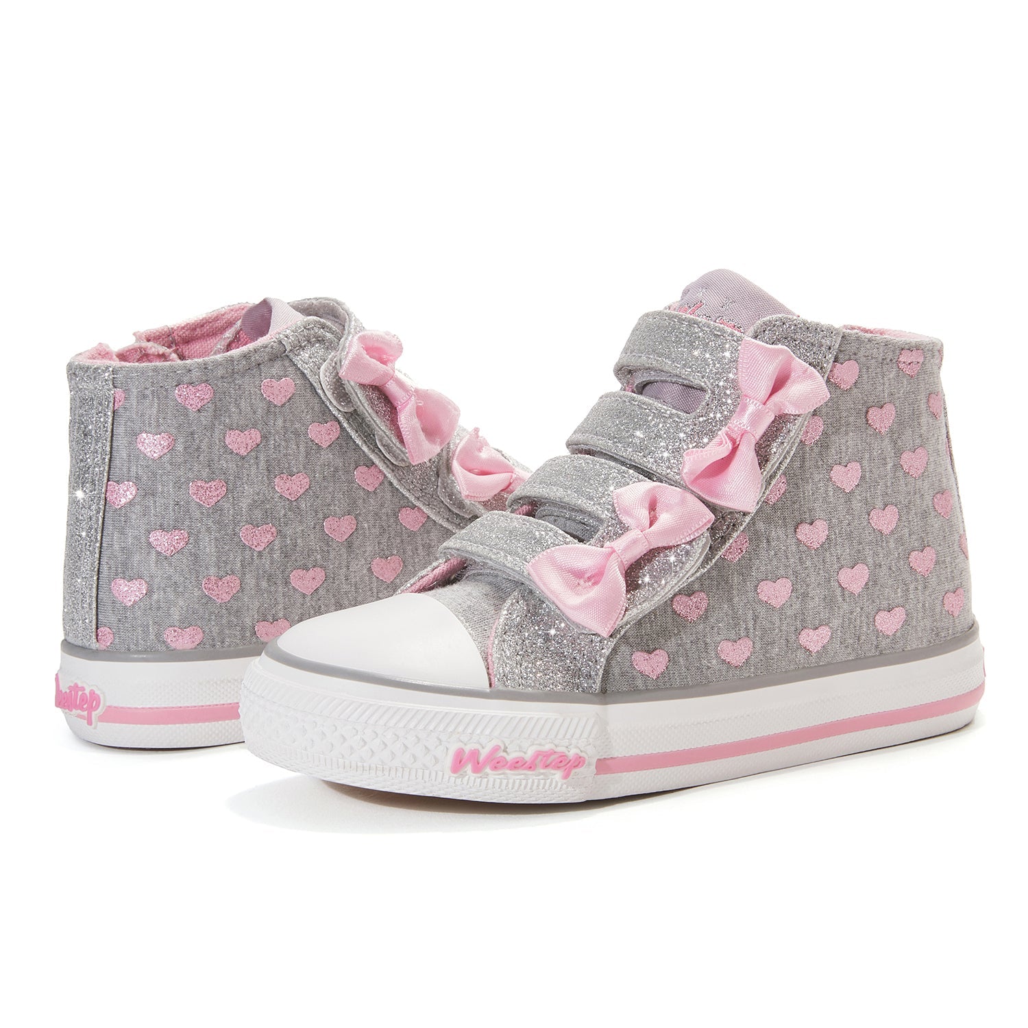 Toddler Little Kid Double-Bow Mid-Top Sneaker