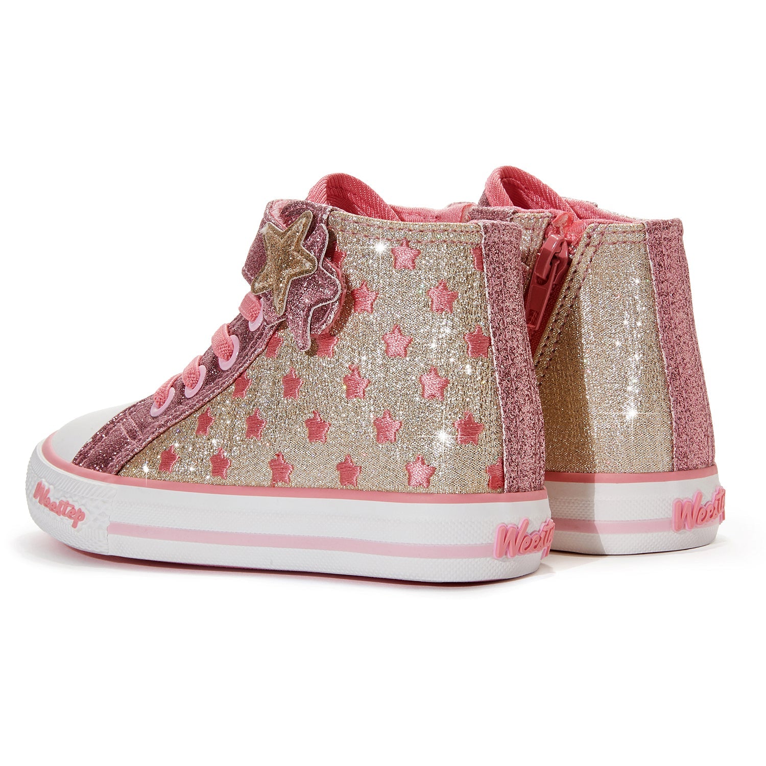 Toddler Little Kid Glitter Stars Mid-Top Sneaker