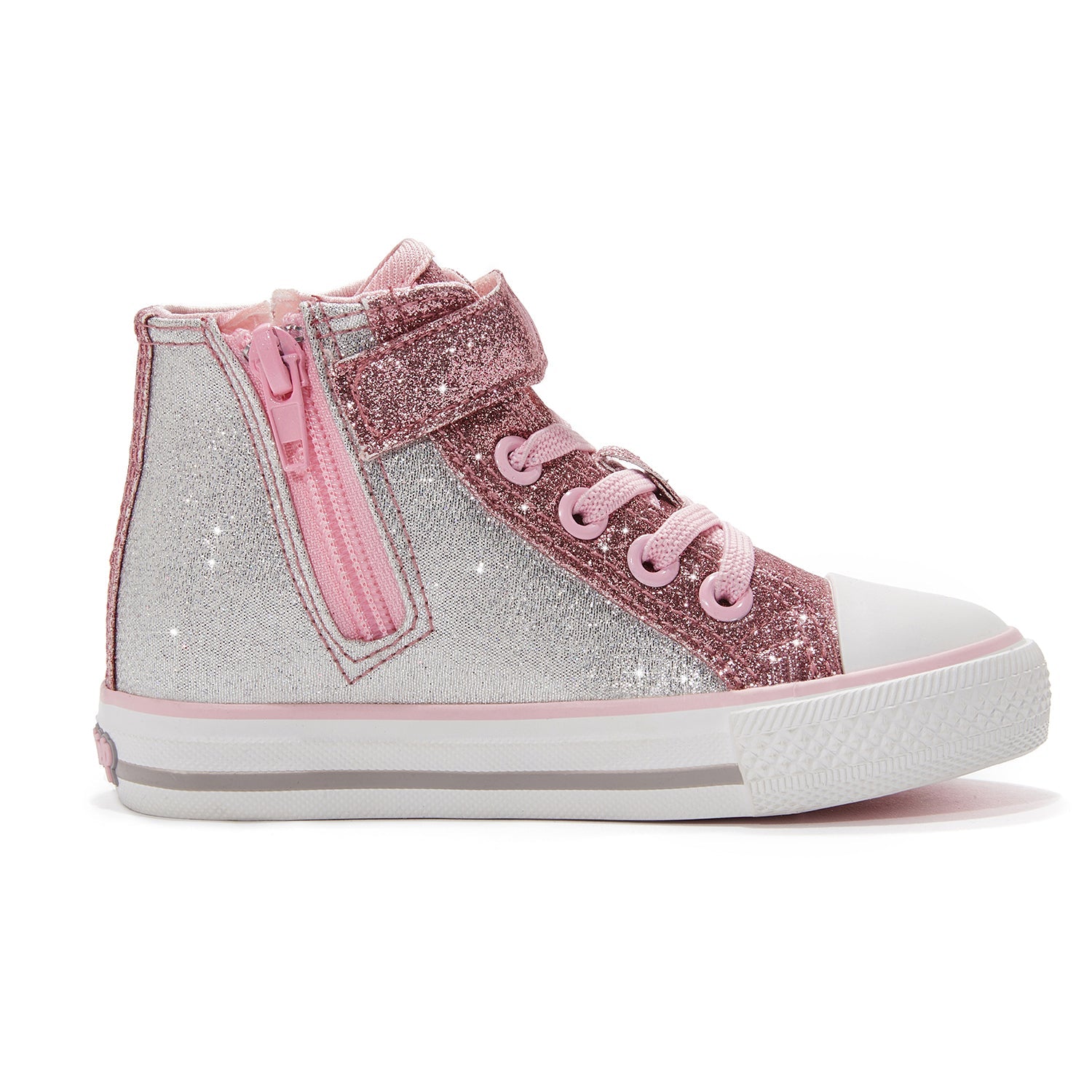 Toddler Little Kid Glitter Stars Mid-Top Sneaker