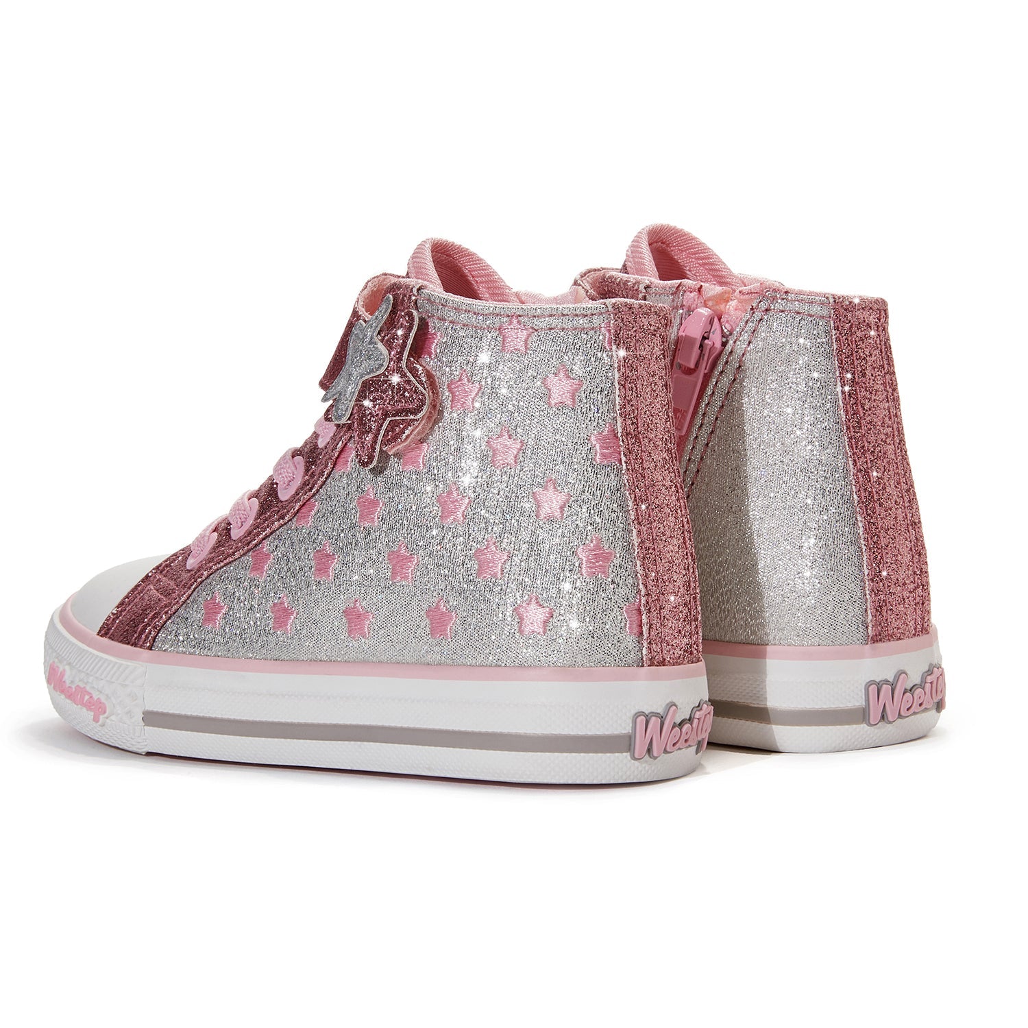 Toddler Little Kid Glitter Stars Mid-Top Sneaker