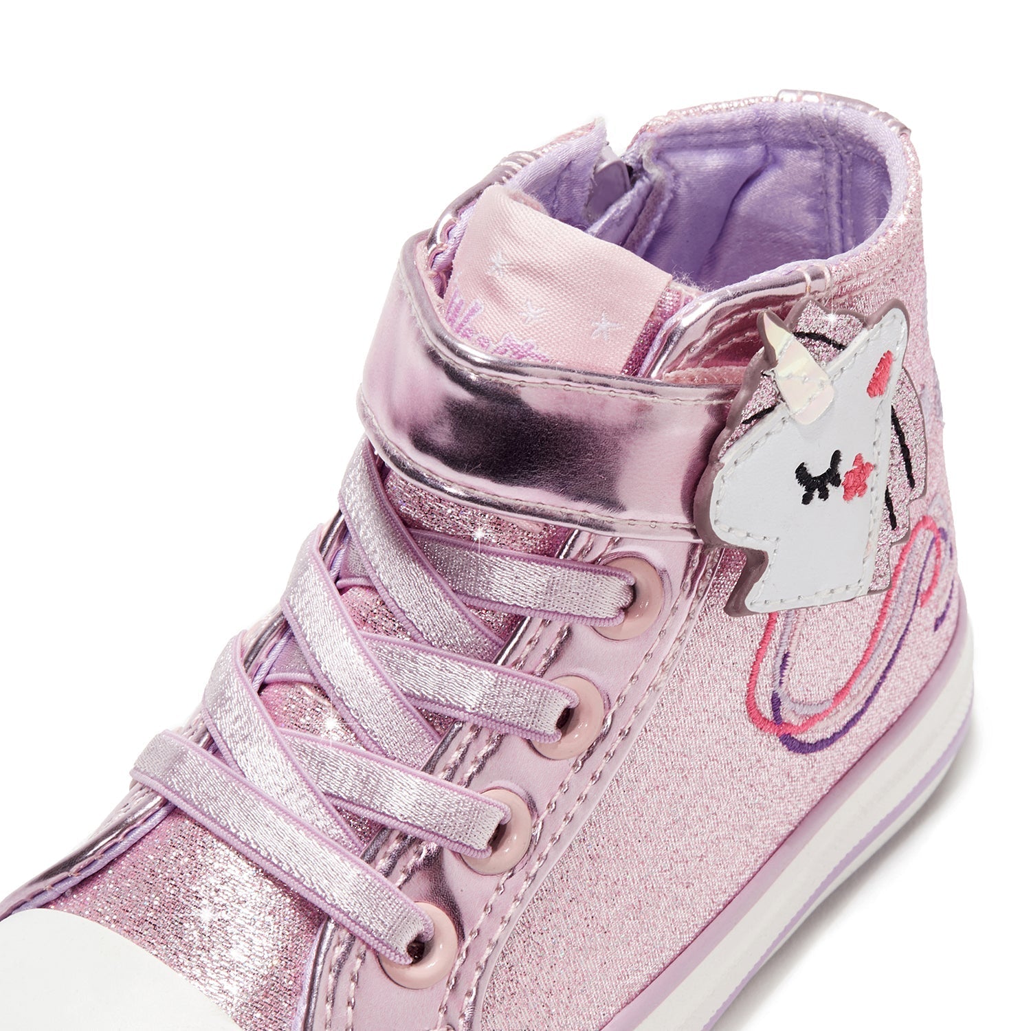 Toddler Little Kid Glitter Unicorn Mid-Top Sneaker