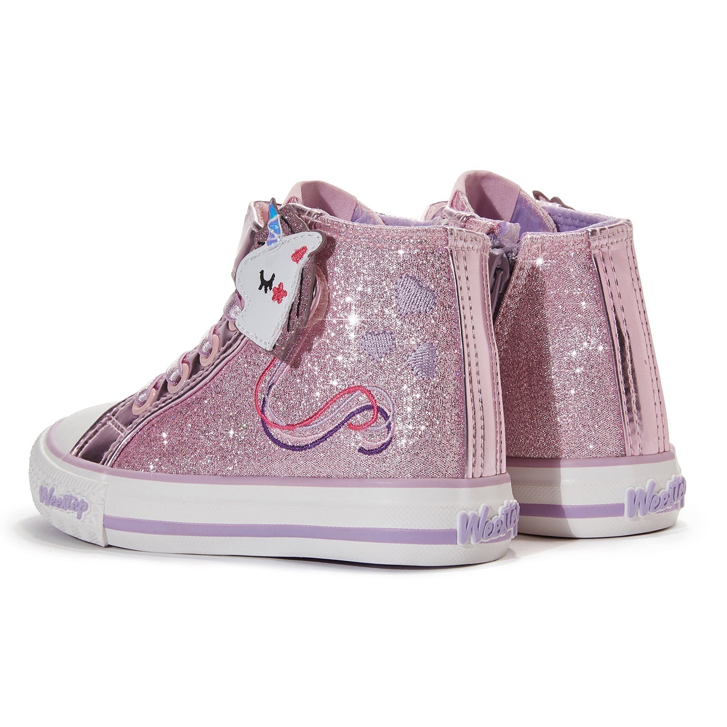 Toddler Little Kid Glitter Unicorn Mid-Top Sneaker