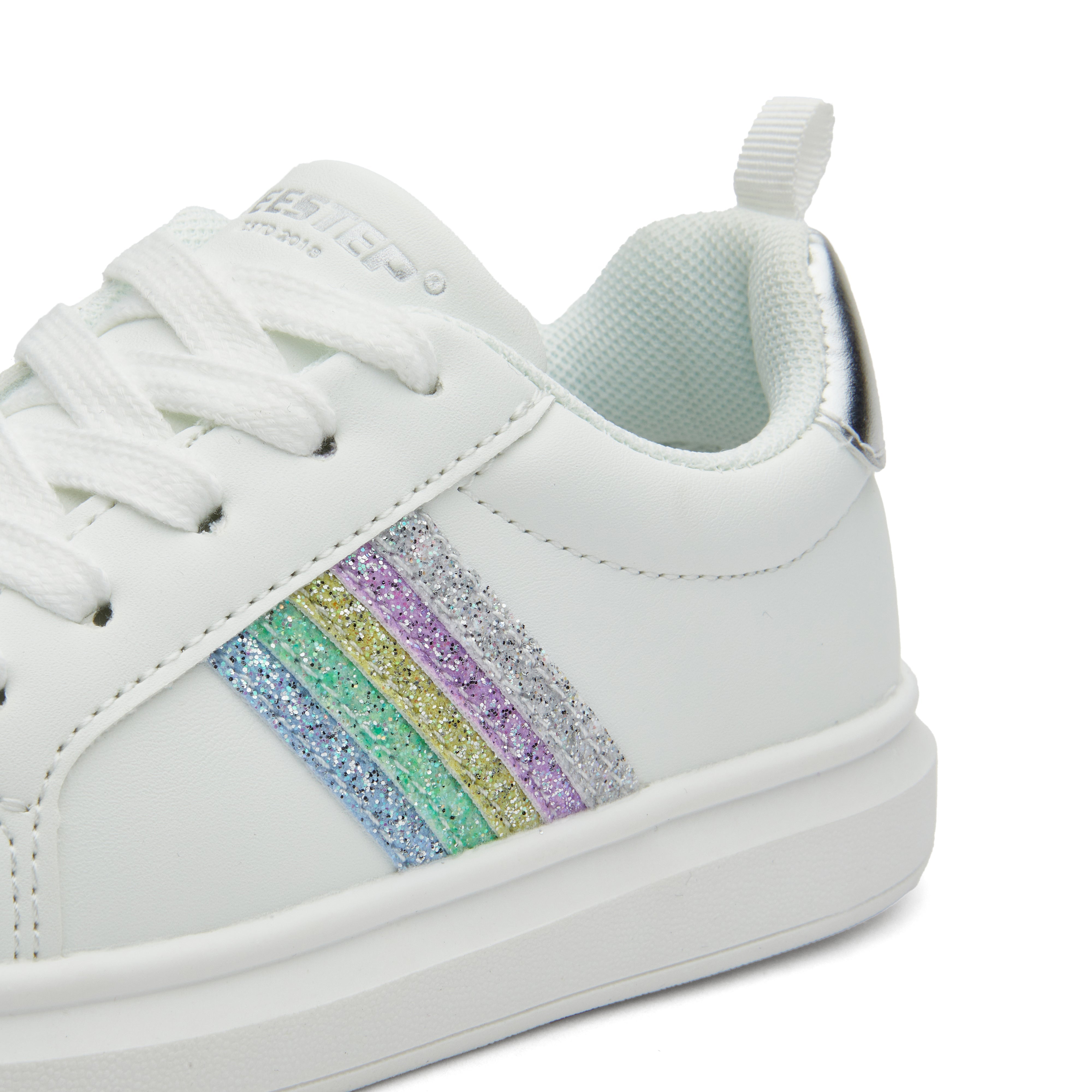 Toddler Little kid Rainbow Stripes Street Style White Sneaker