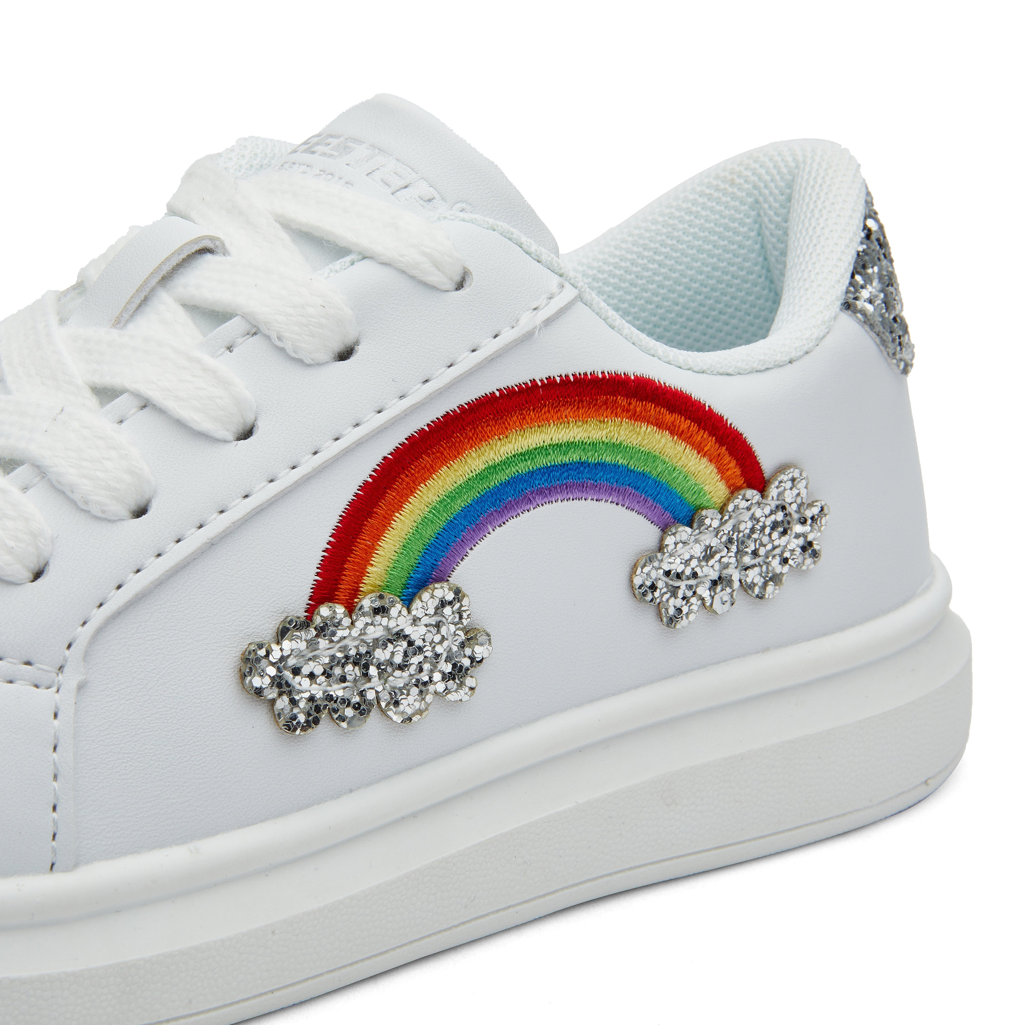 Toddler Little Kid Rainbow Unicorn Street Style White Sneaker