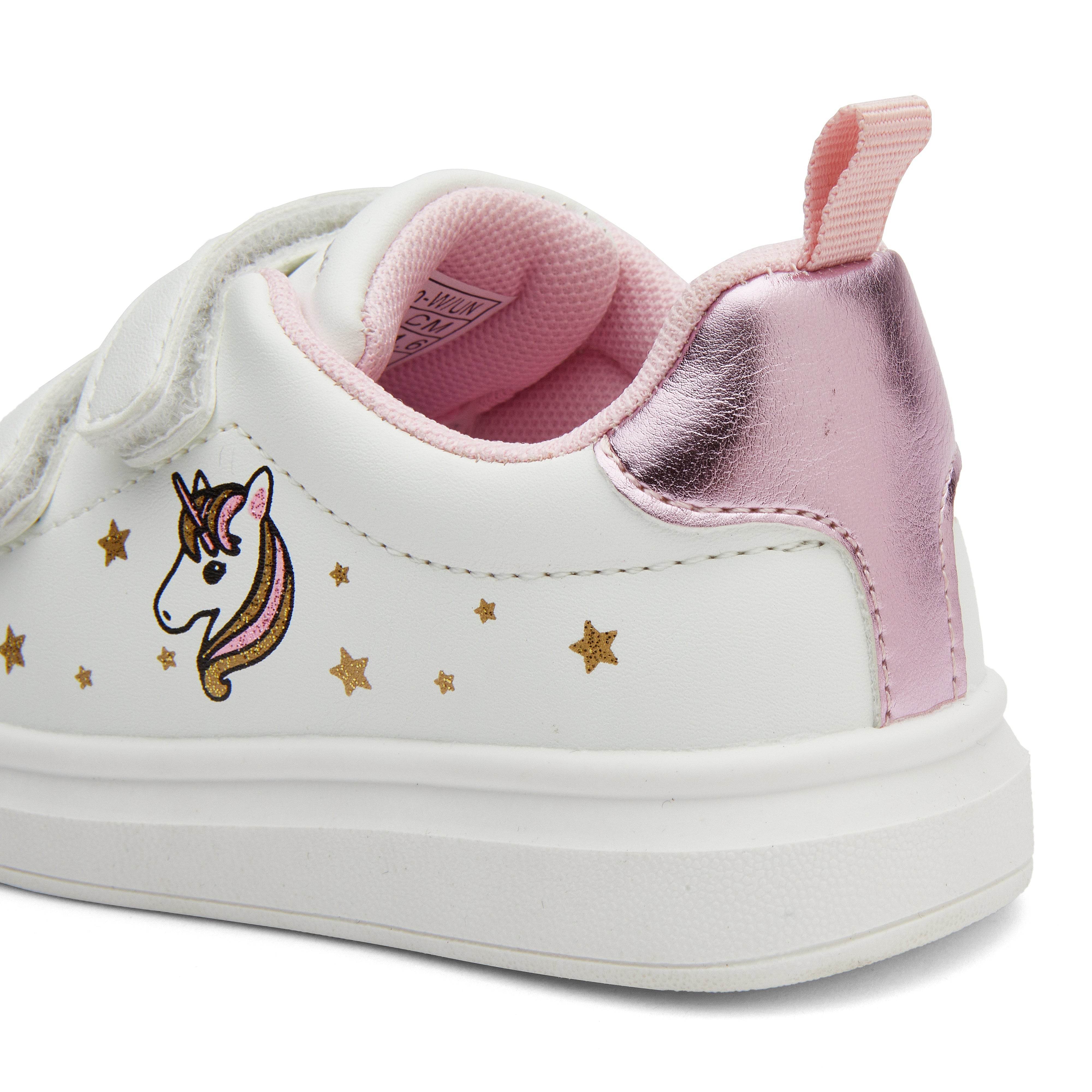 Toddler Little Kid Rainbow Unicorn Street Style White Sneaker