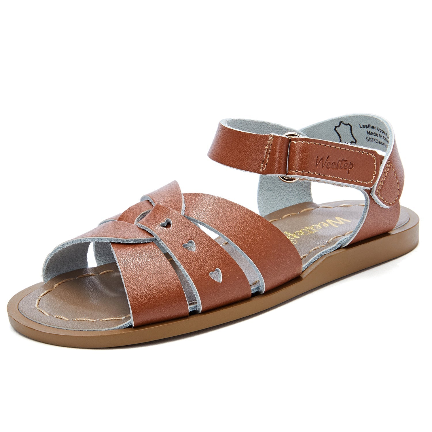 Toddler Little Kid Heart Leather Sandal