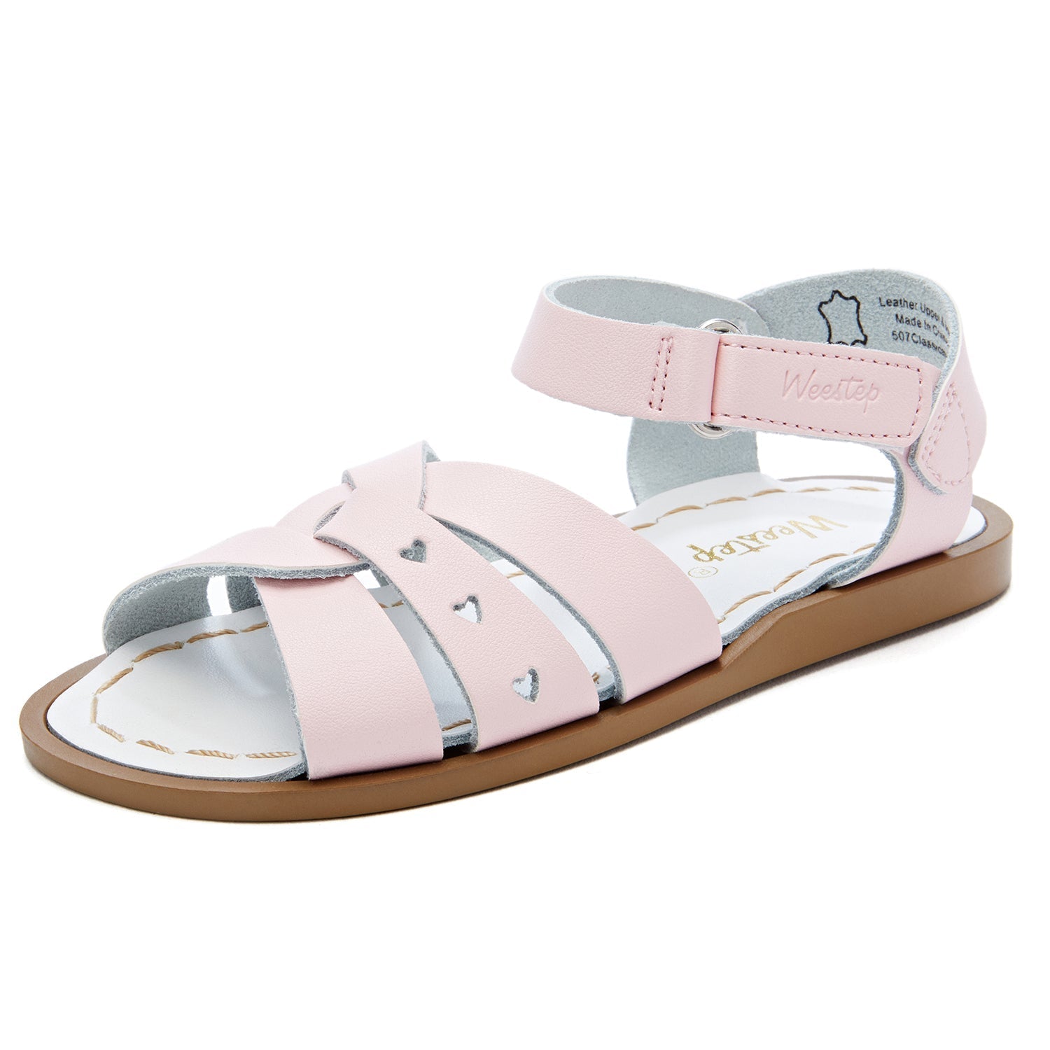 Toddler Little Kid Heart Leather Sandal