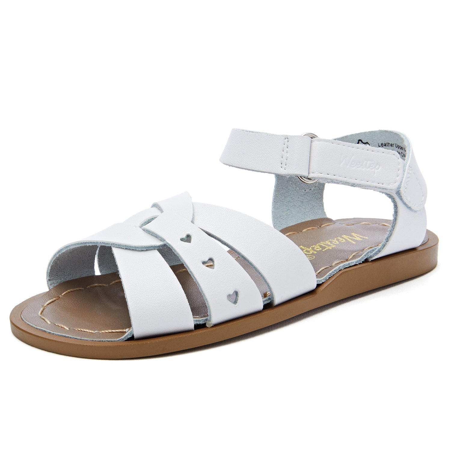 Toddler Little Kid Heart Leather Sandal