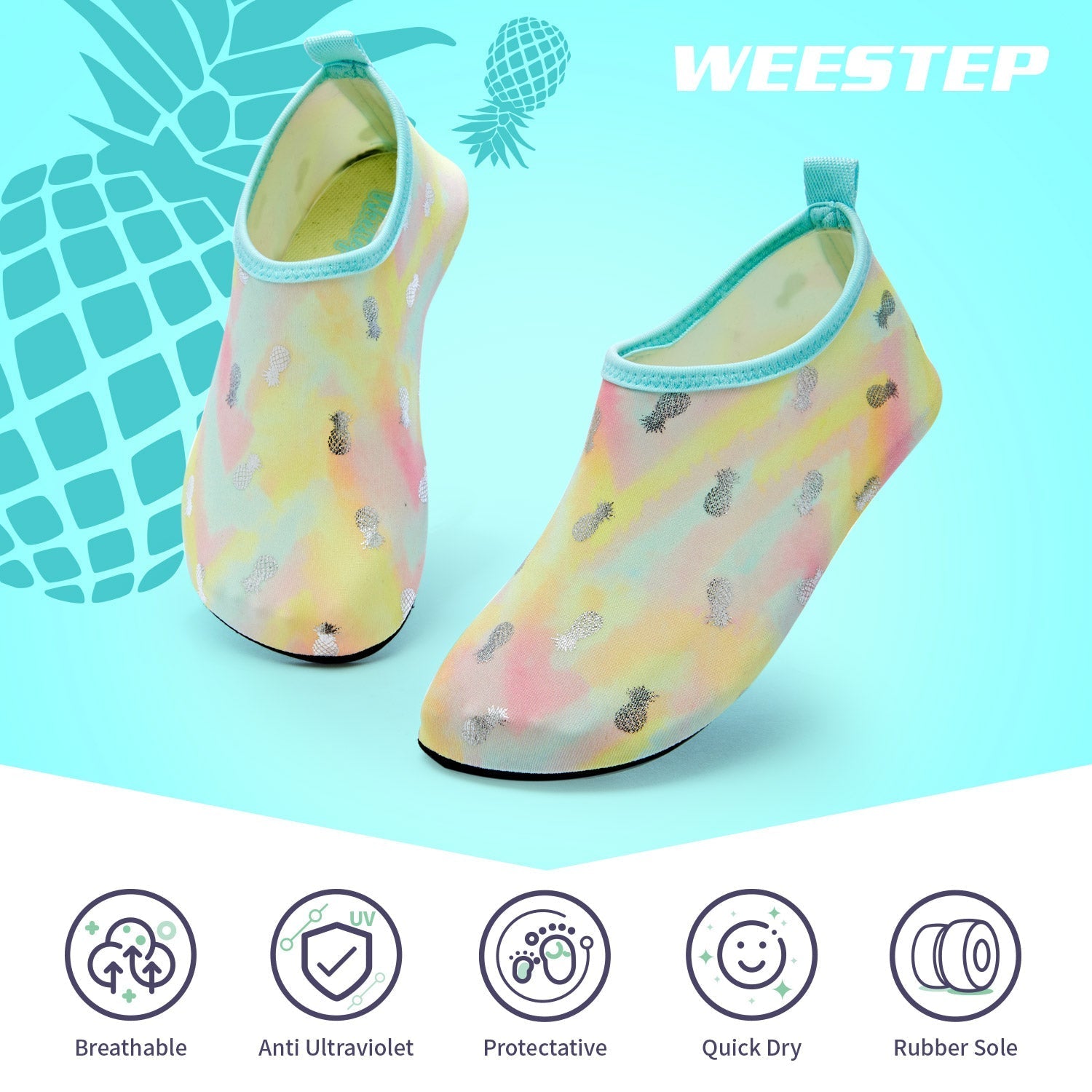 Aqua Sock Shoes Pineapple Style