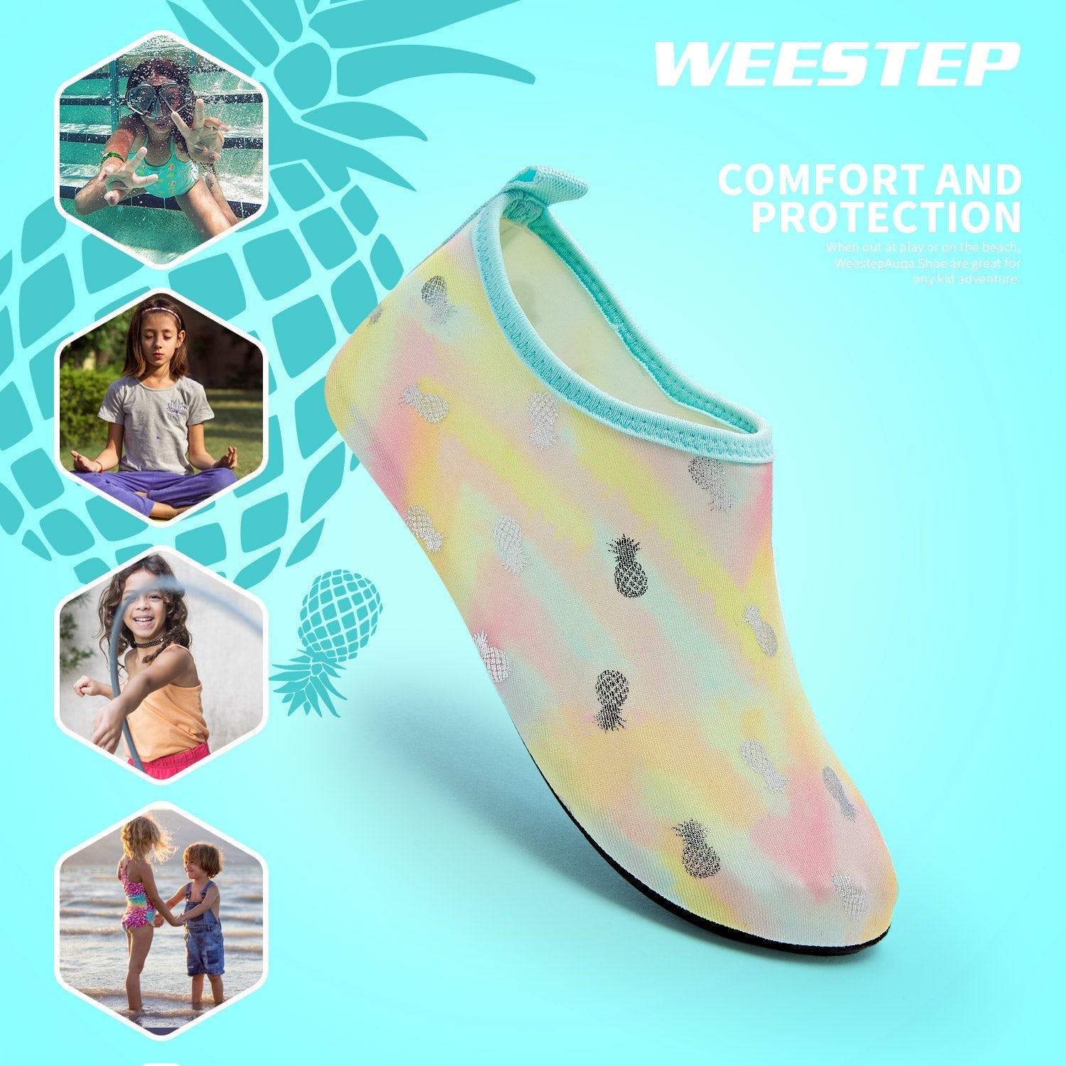 Aqua Sock Shoes Pineapple Style