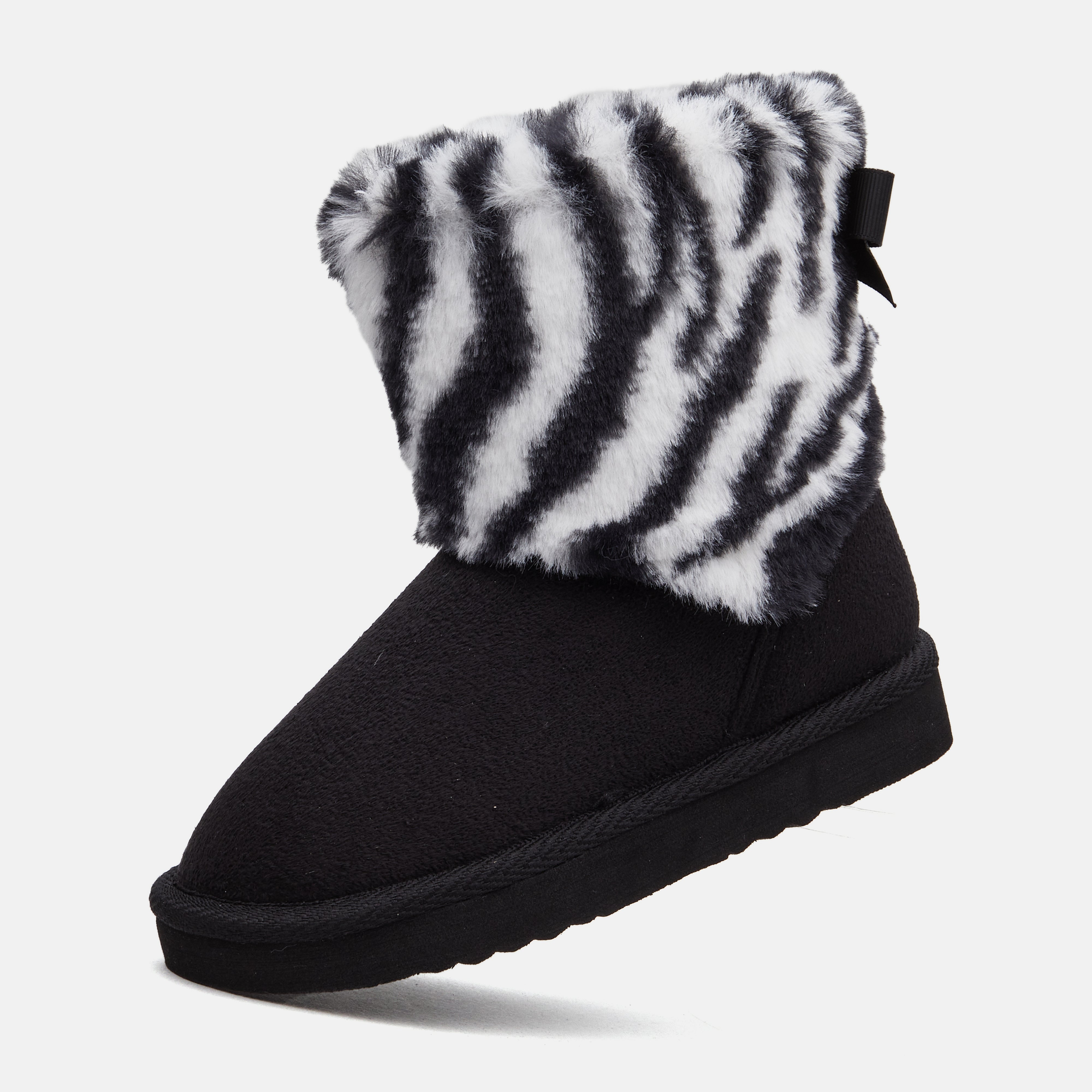 Toddler Little Kid Classic Furry Bow Snow Boots