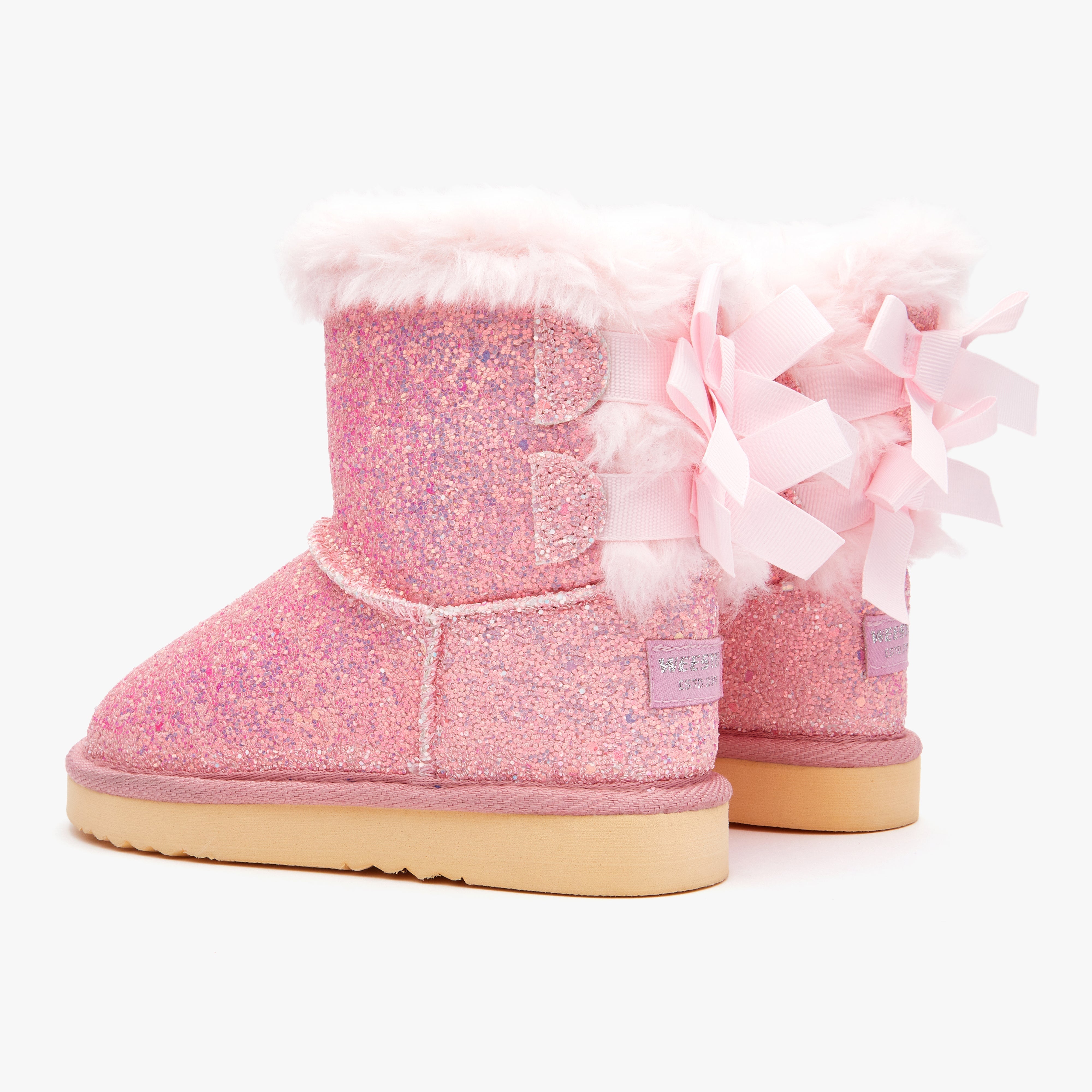Toddler Little Kid Double Bows Snow Boots