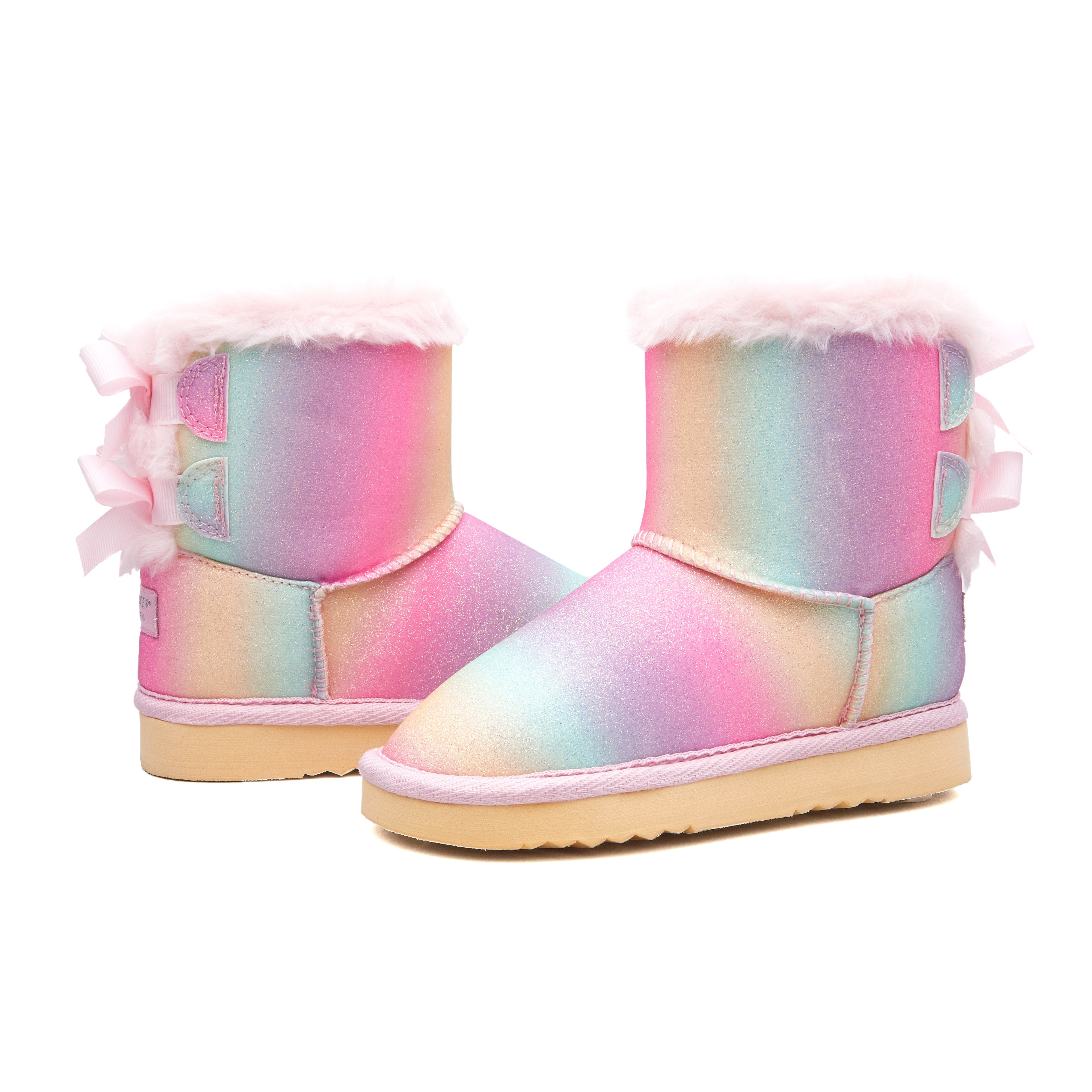 Toddler Little Kid Double Bows Snow Boots