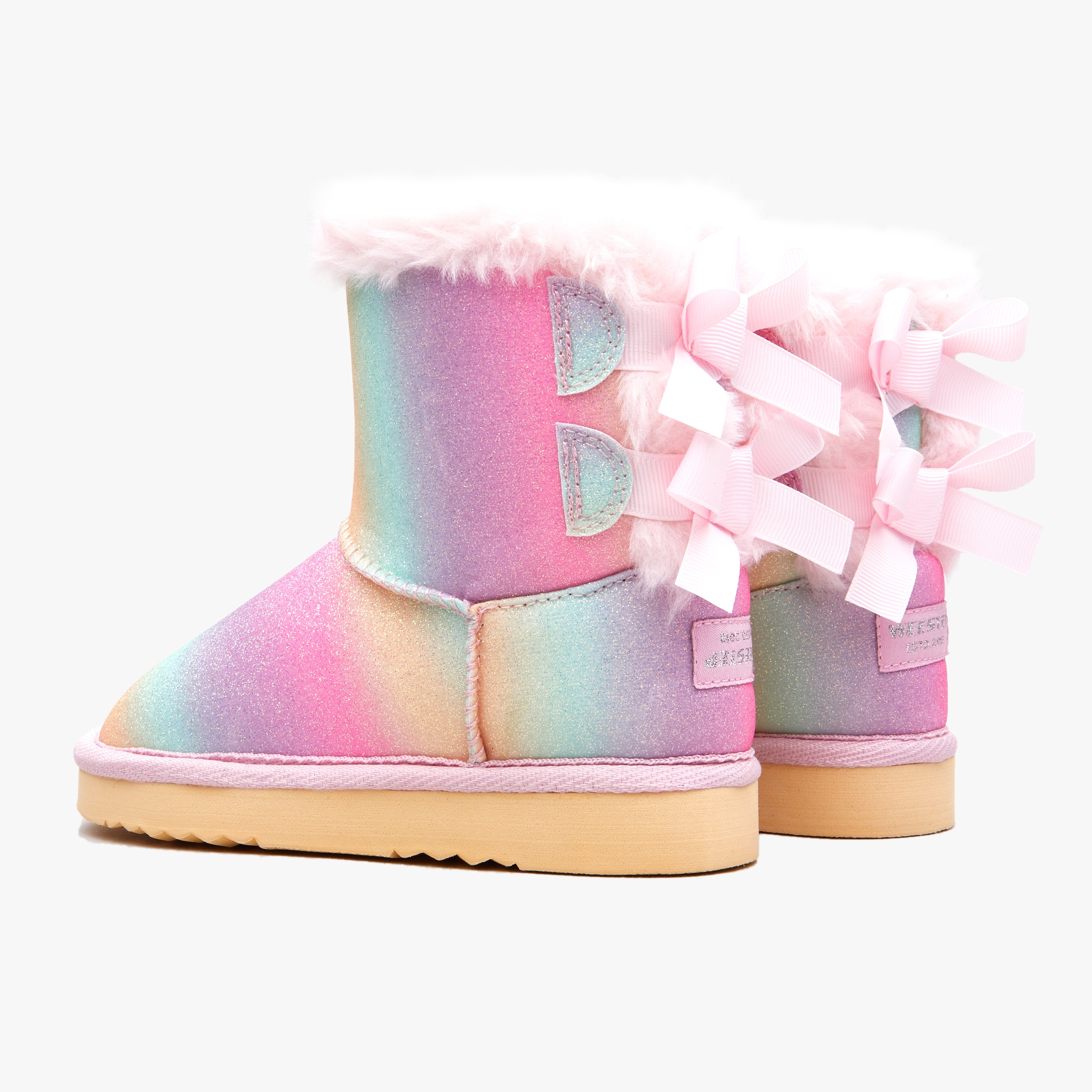 Toddler Little Kid Double Bows Snow Boots