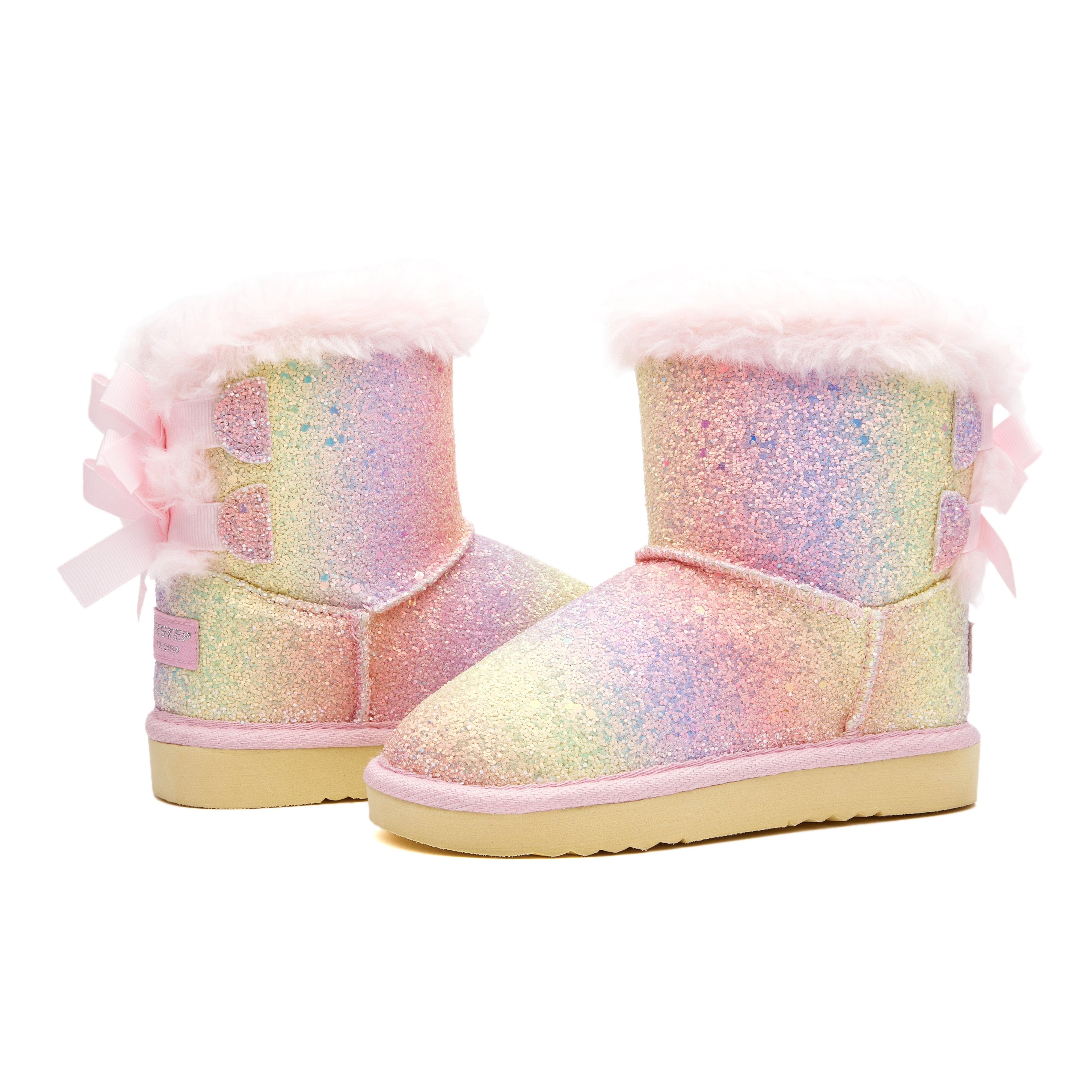 Toddler Little Kid Double Bows Snow Boots