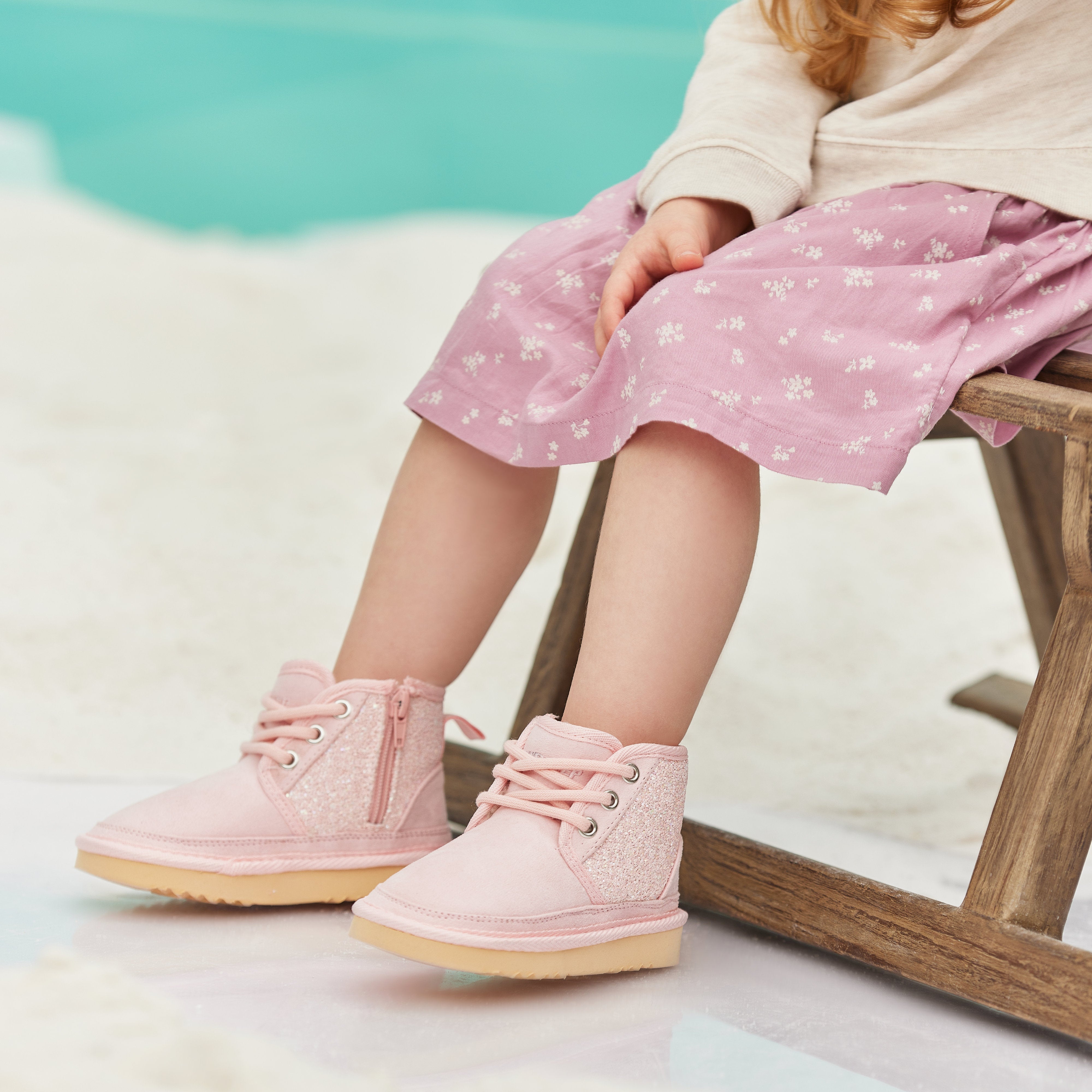 Kids Unisex Side Zipper Low Ankle Boots