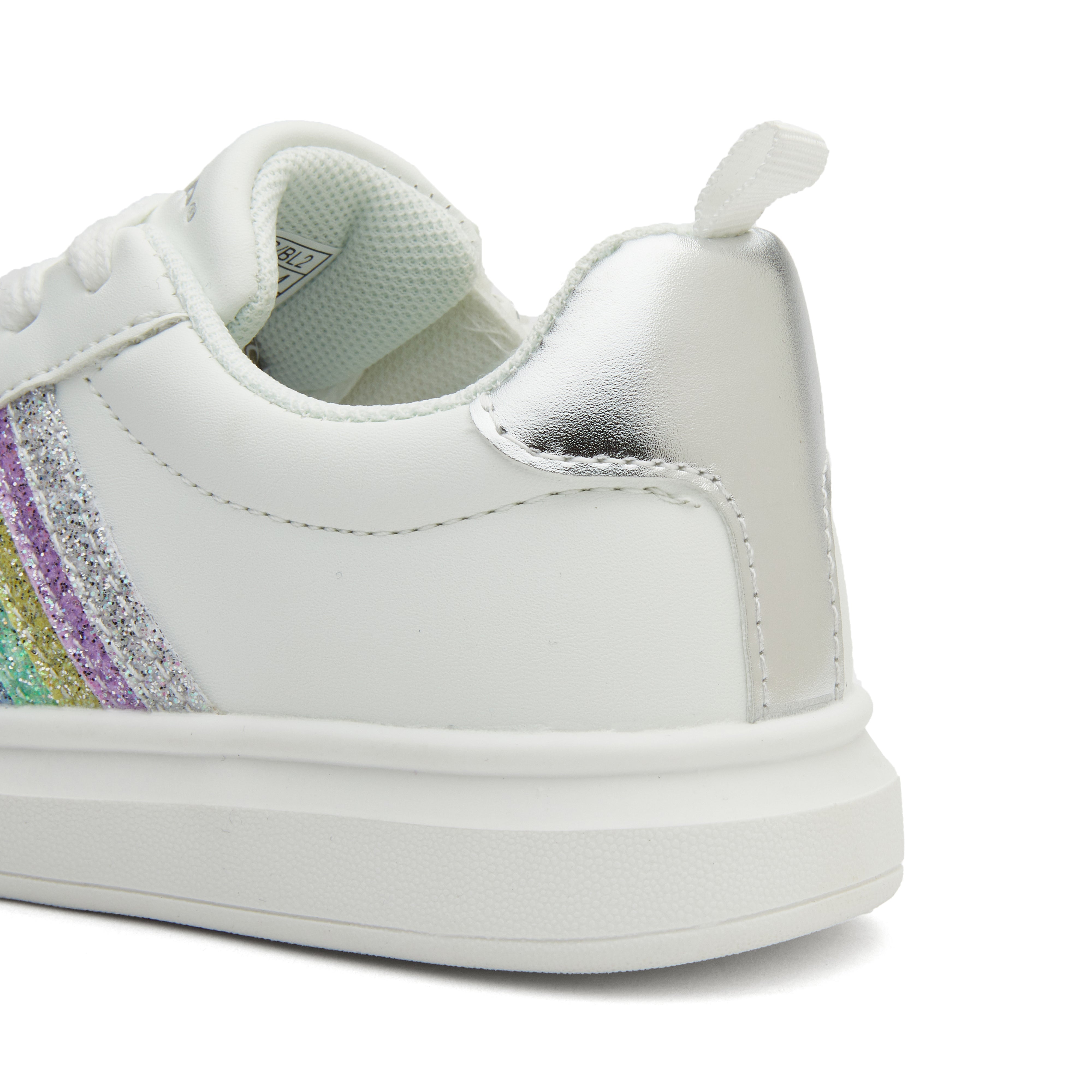 Toddler Little kid Rainbow Stripes Street Style White Sneaker
