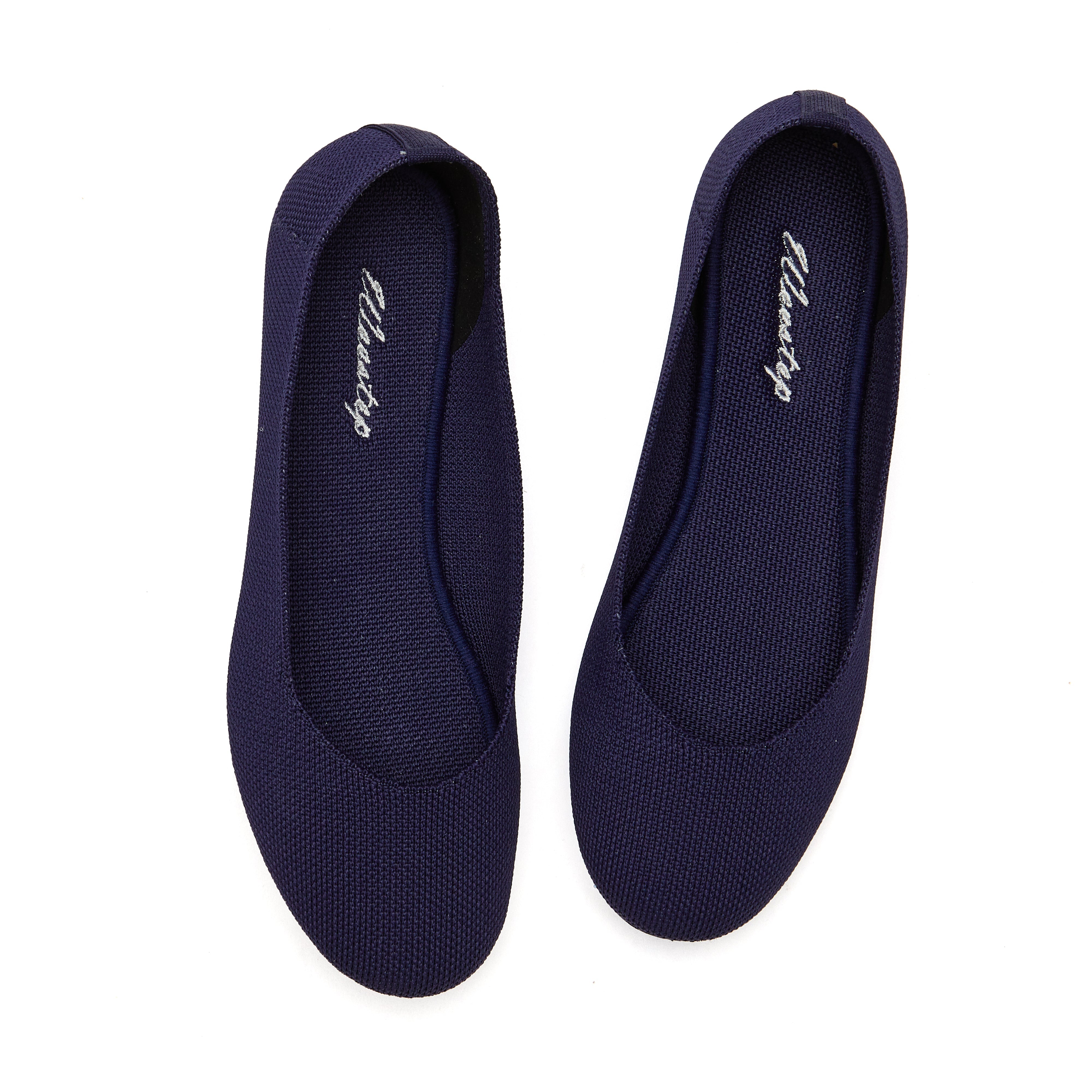 New Women Knit Woven Rounded Toe Flats