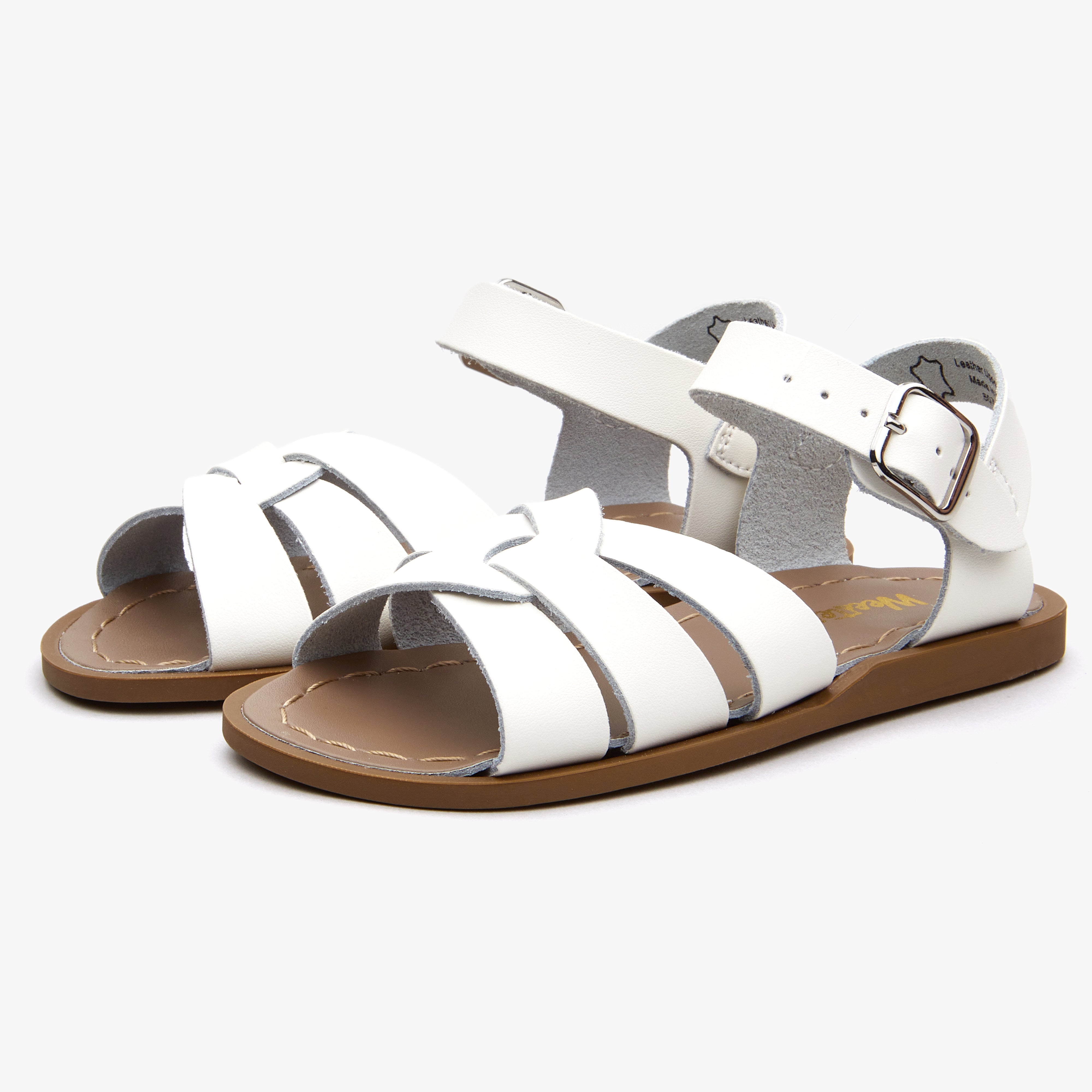 New Toddler Little Kid Classic Leather Sandal - With Elastic