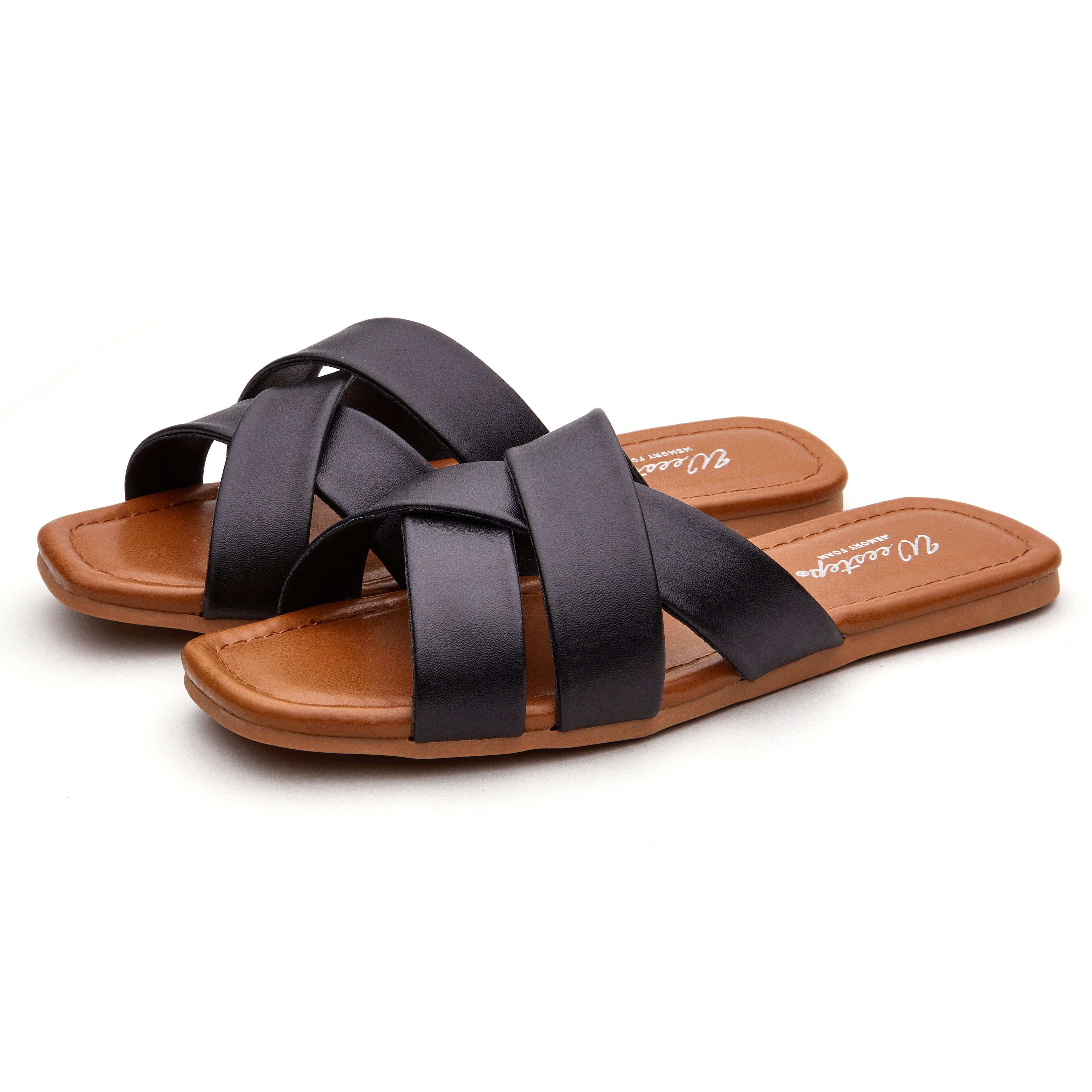 Women Cross Band Slide Sandal