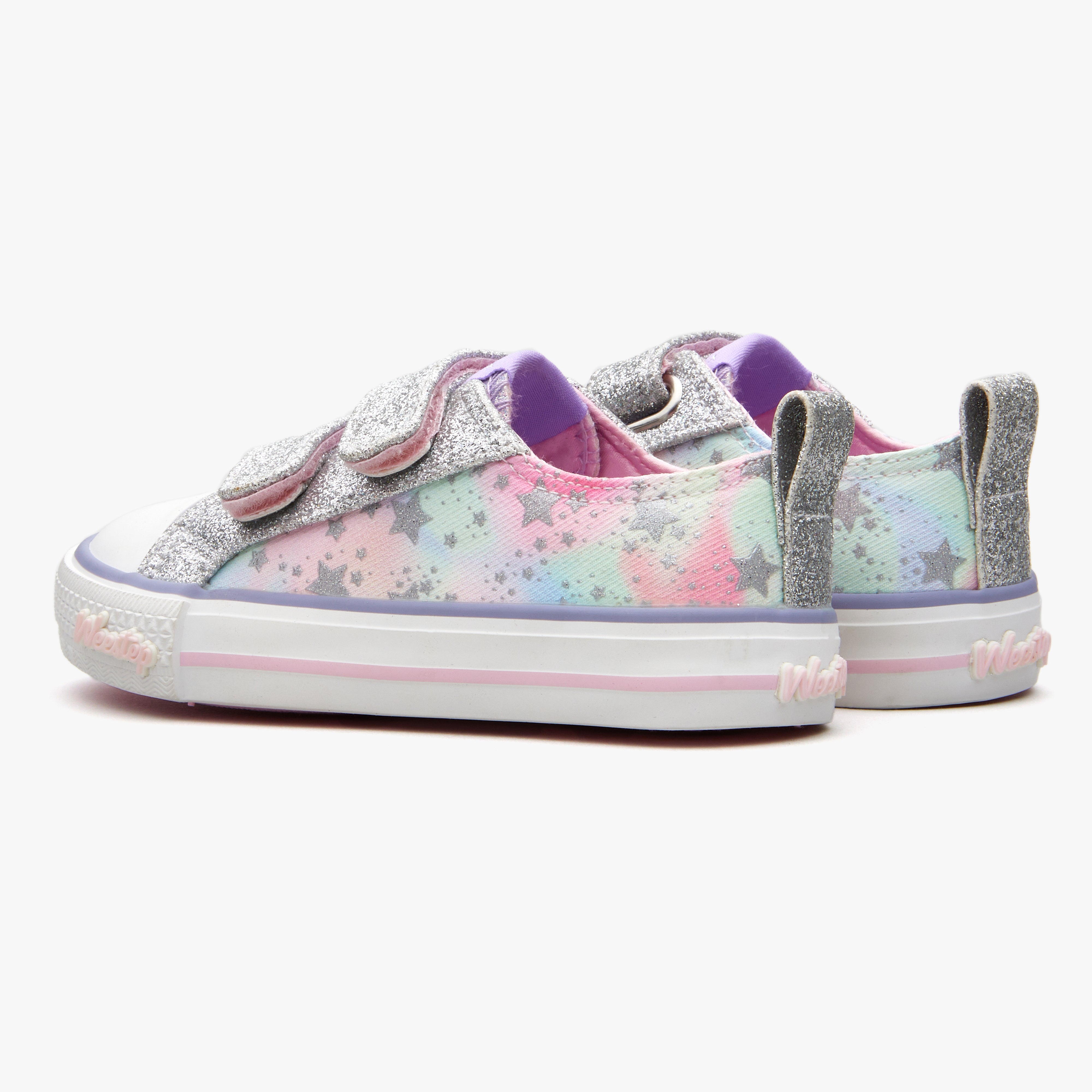 Weestep Toddler/Littke Kid Girls Glitter School Casual Sneakers