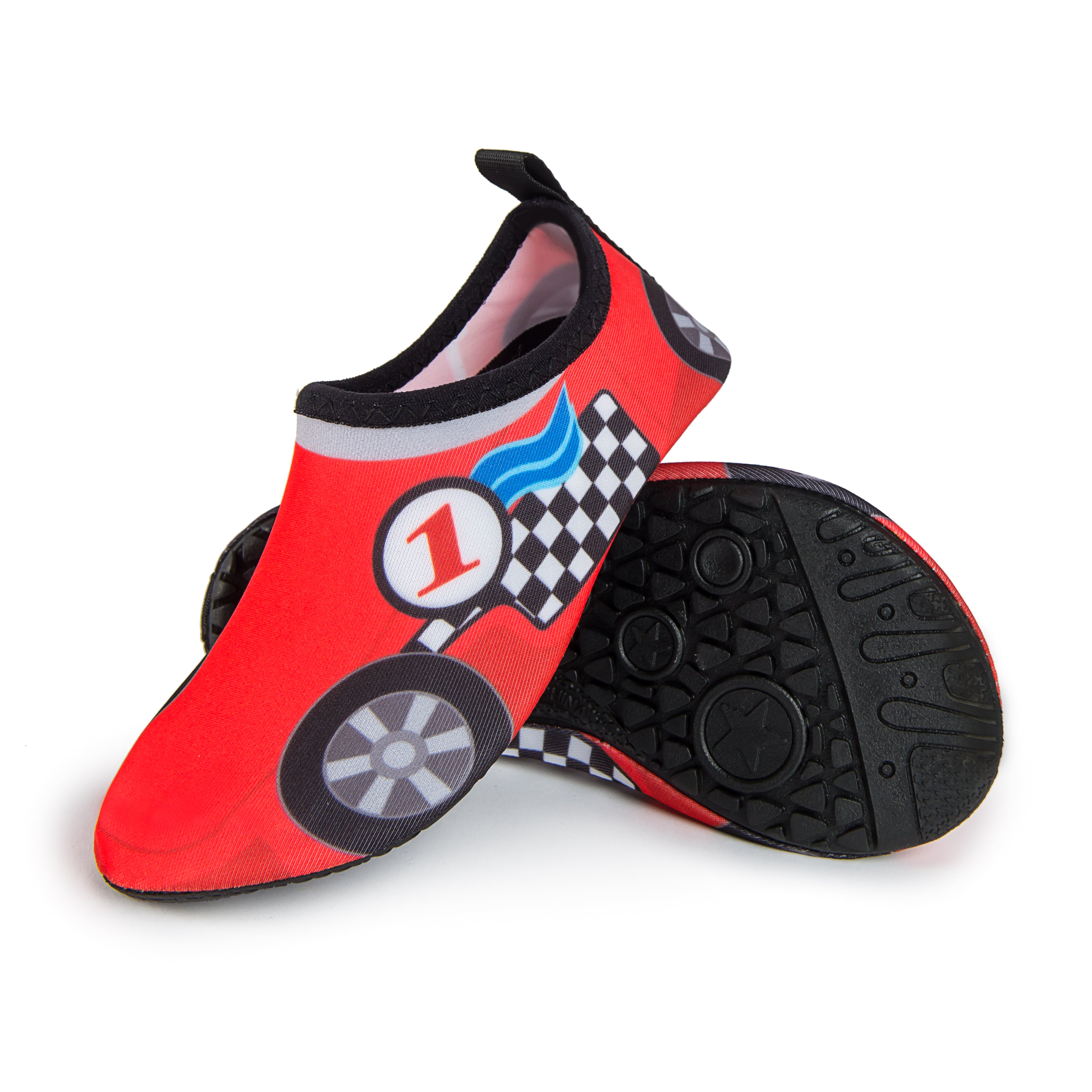 Aqua Sock Shoes Race Car Style