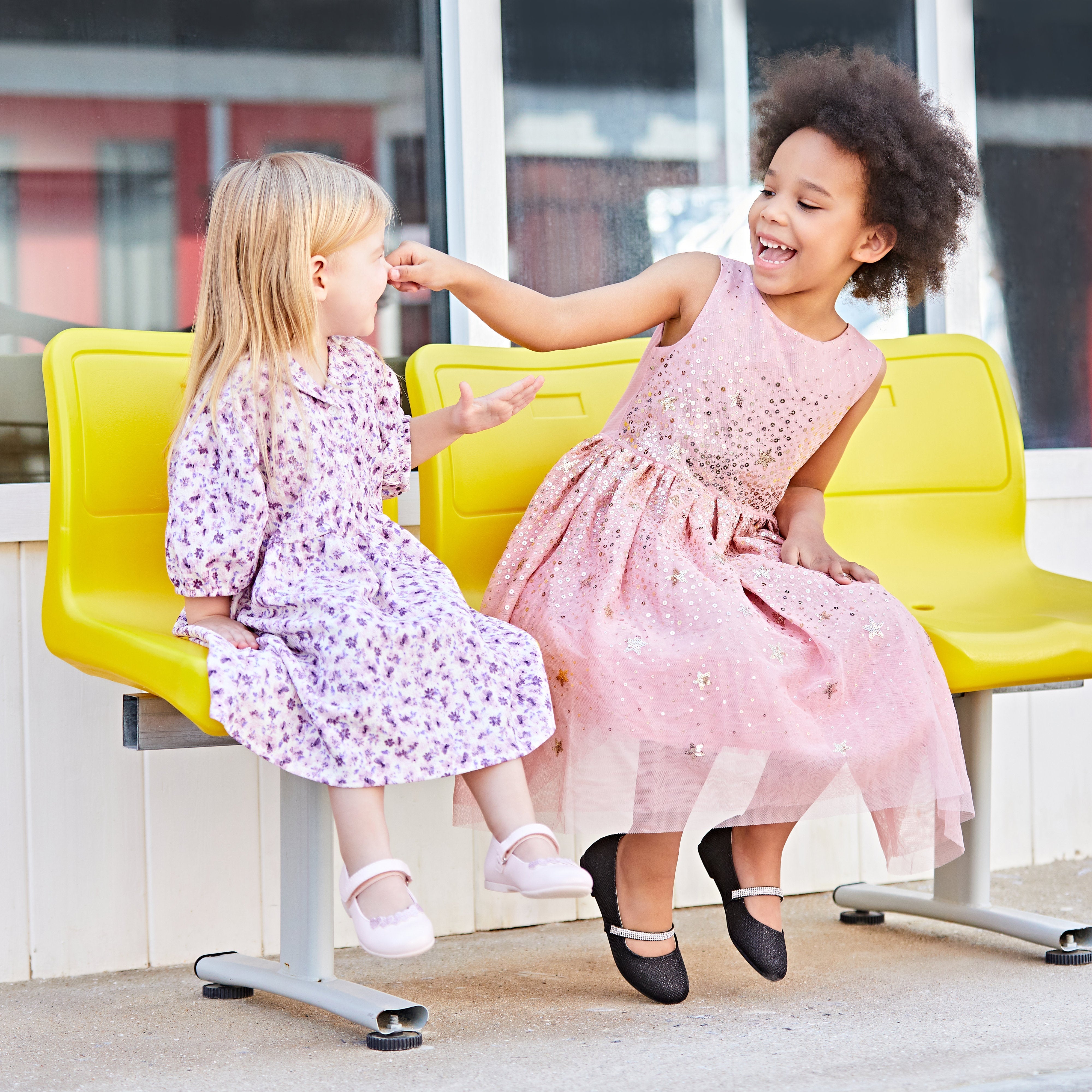 Toddler Little Kid Hearts Mary Jane Ballerina Flats