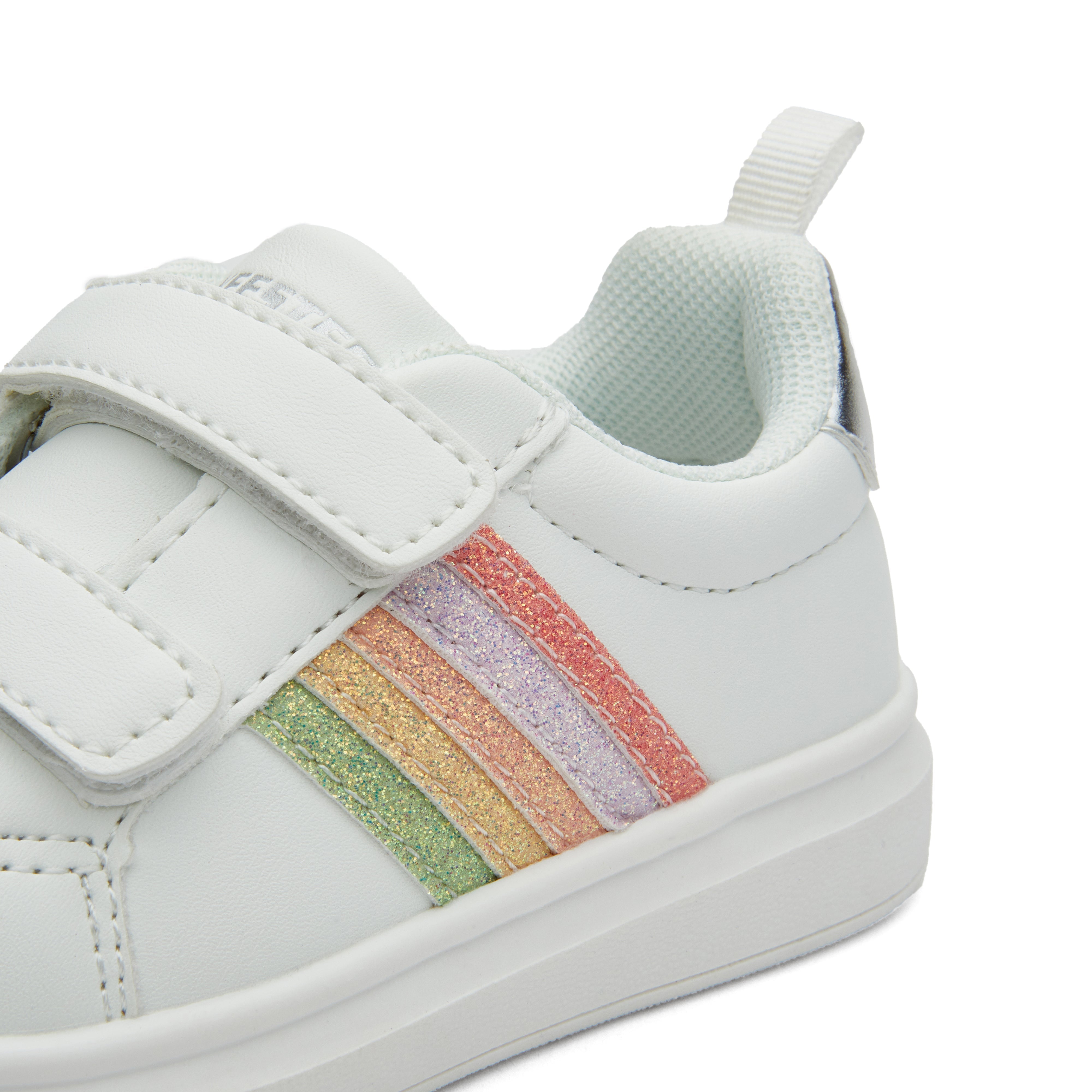 Toddler Little kid Rainbow Stripes Street Style White Sneaker