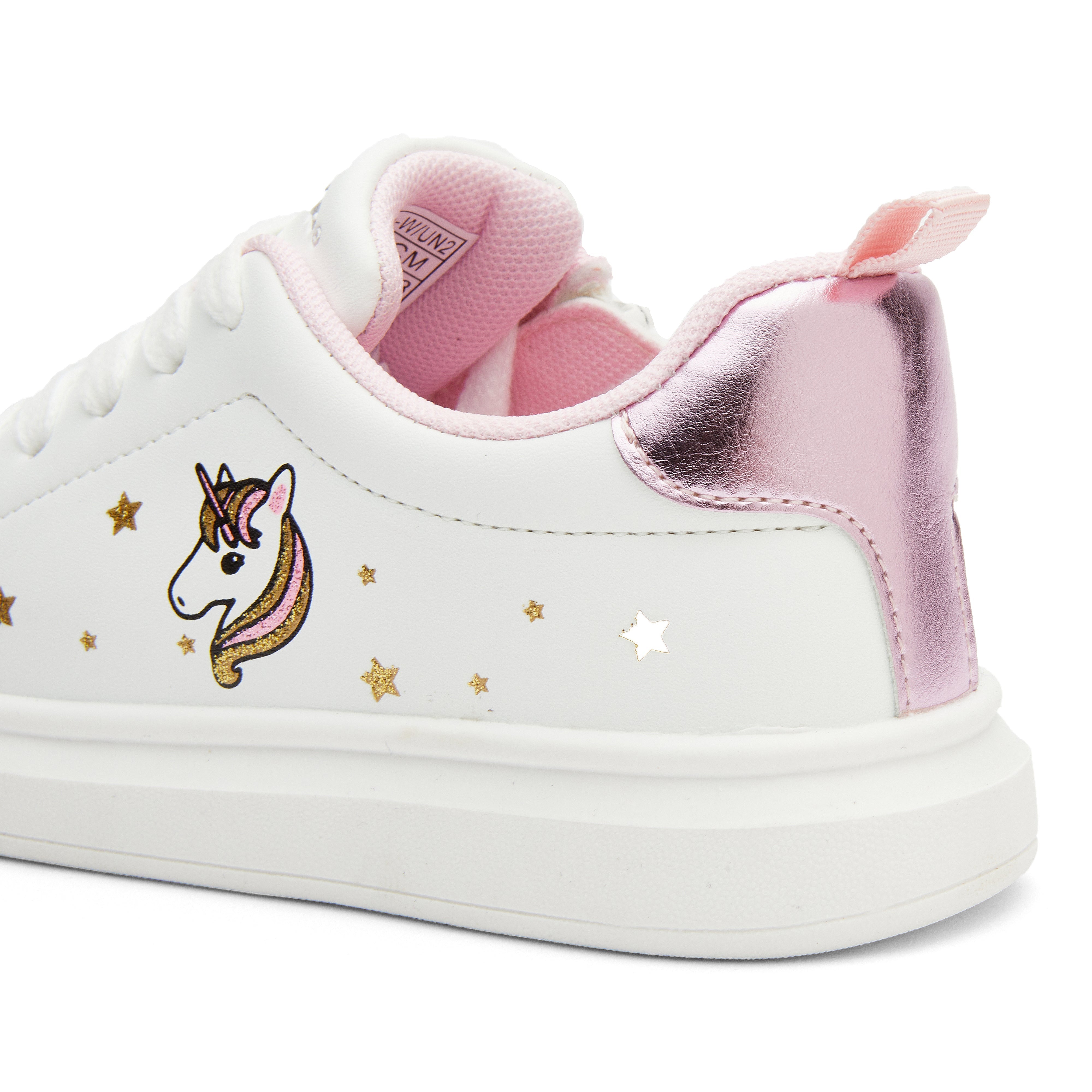 Toddler Little Kid Rainbow Unicorn Street Style White Sneaker