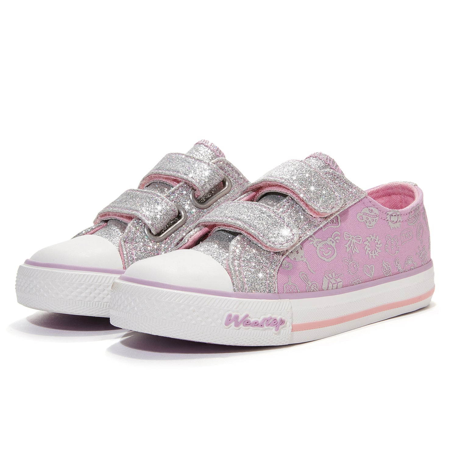 Toddler Little Kid Glitter Doodle Strap Sneaker