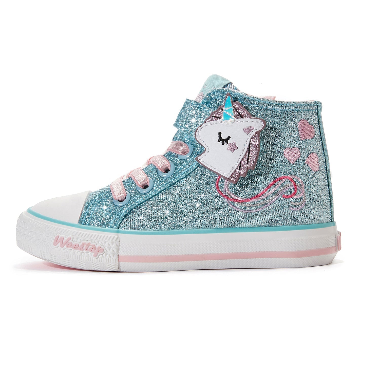 Toddler Little Kid Glitter Unicorn Mid-Top Sneaker