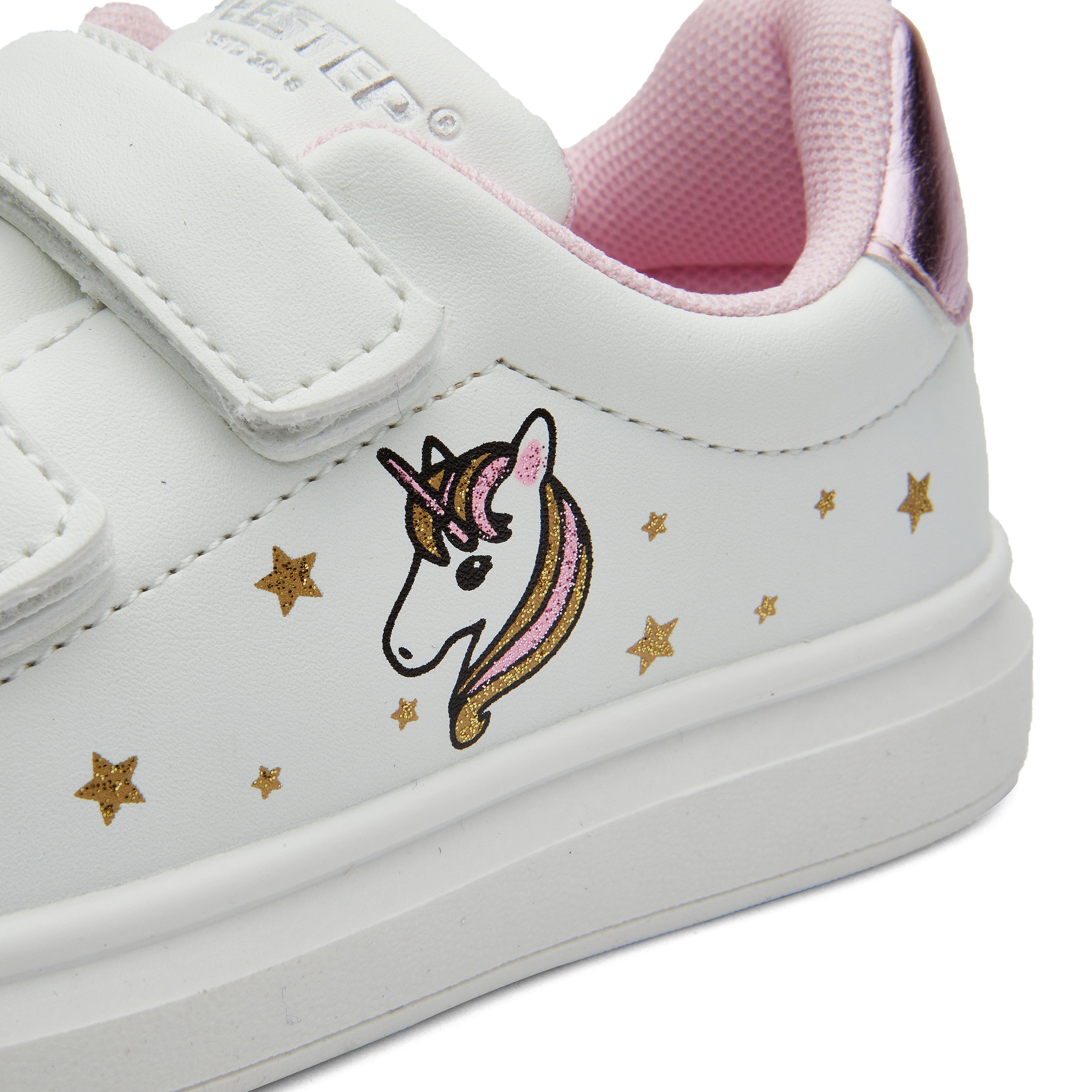Toddler Little Kid Rainbow Unicorn Street Style White Sneaker