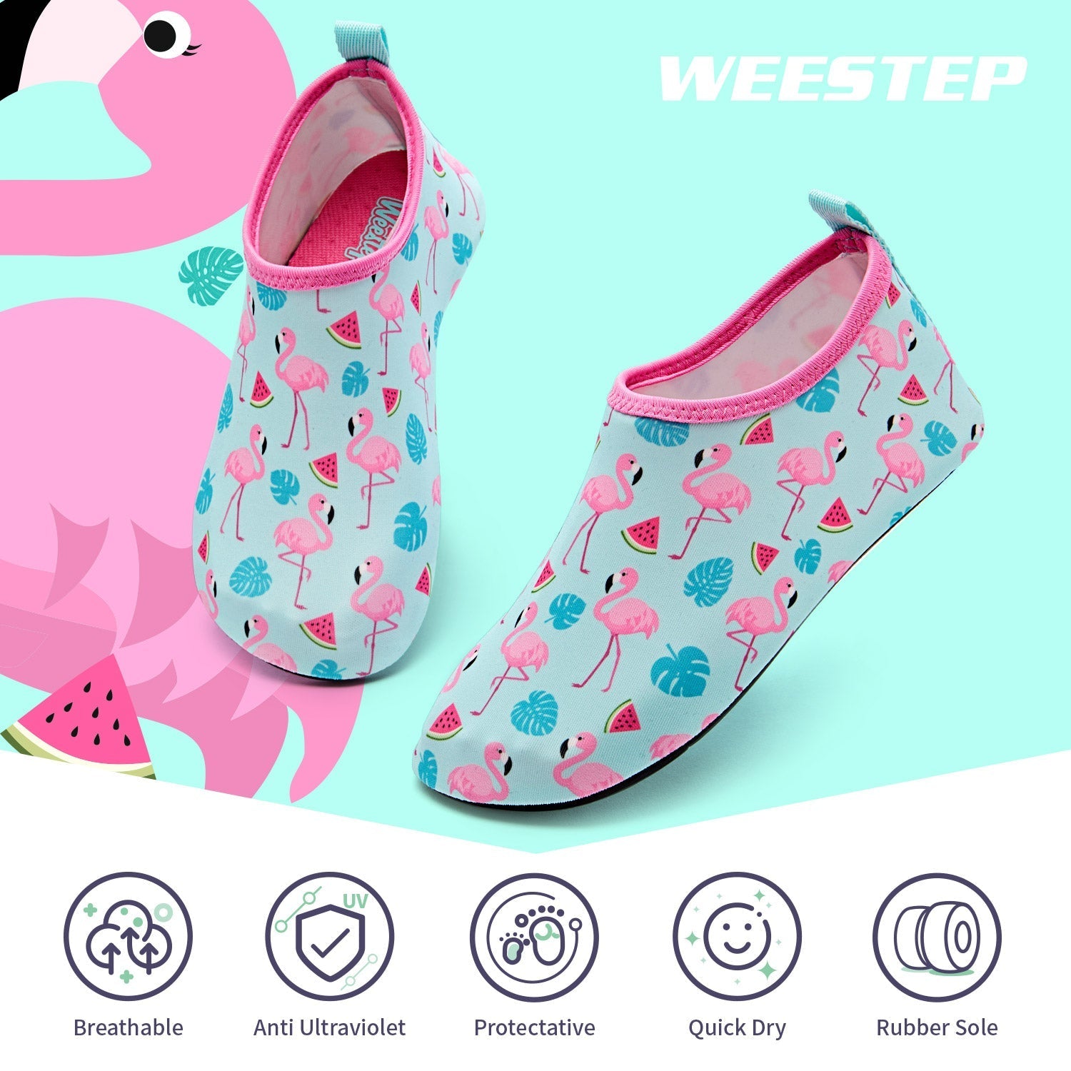 Aqua Sock Shoes Flamingo Style