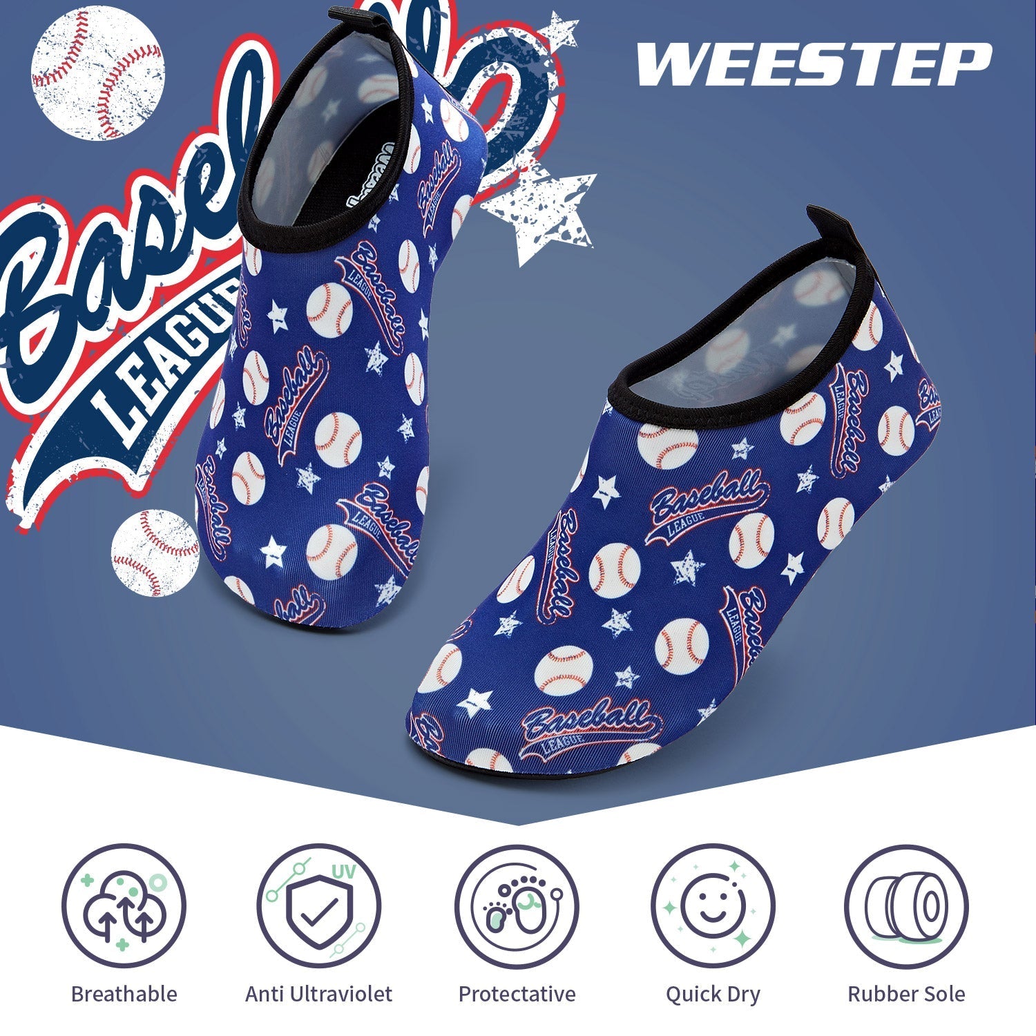 Aqua Sock Shoes Baseball Style