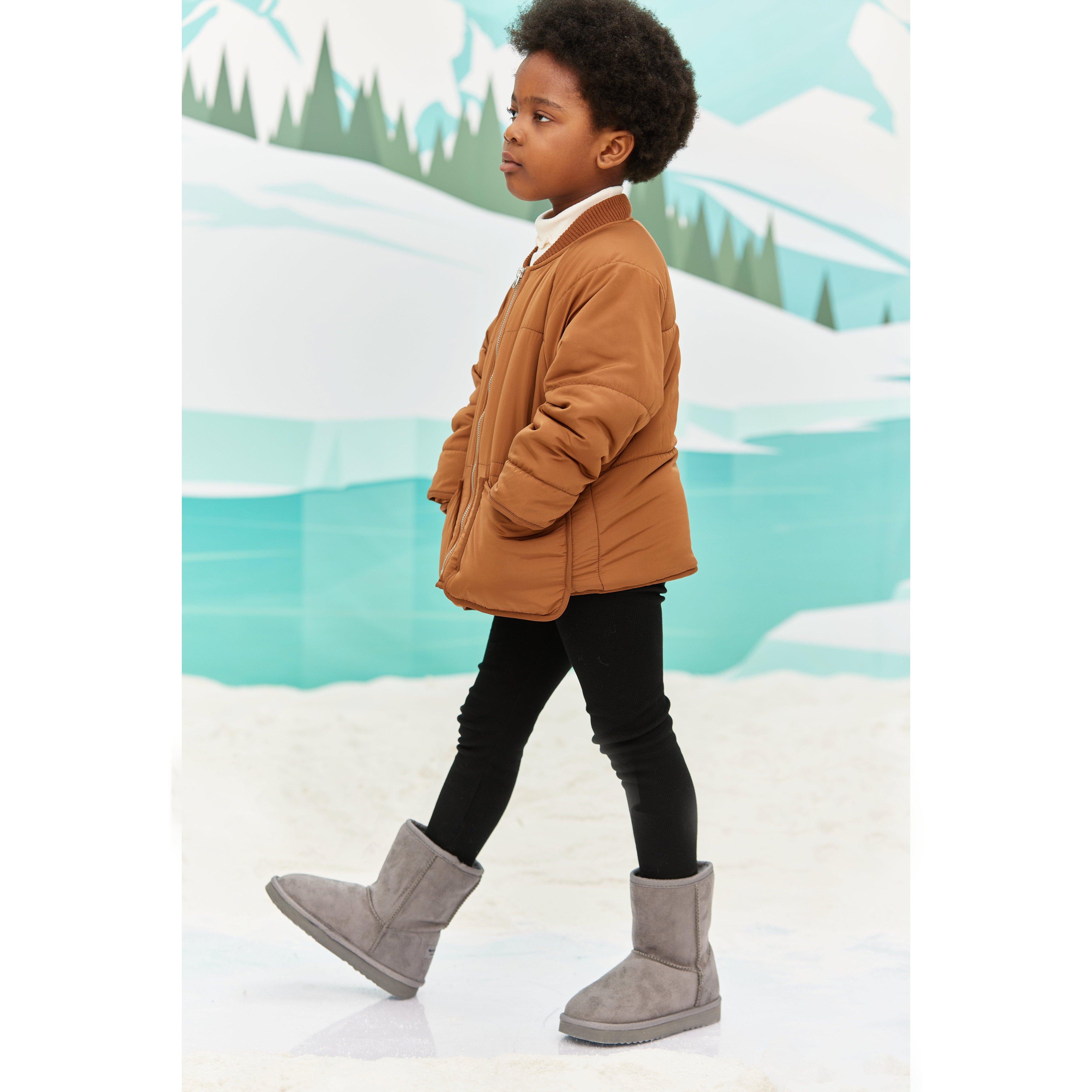 Toddler Little Kid Unisex Classic Winter Essential Warm Snow Boots