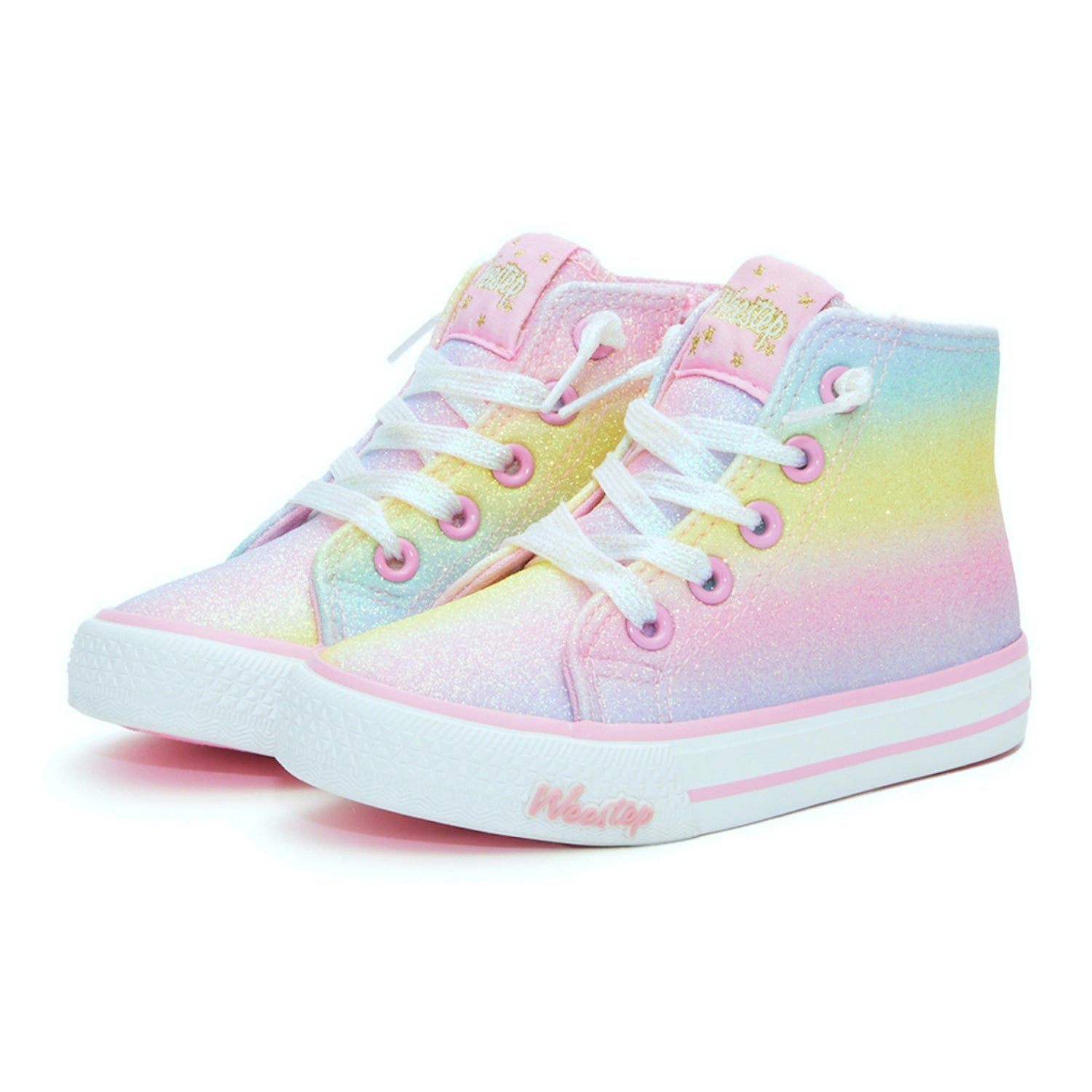 Toddler Little Kid Rainbow Color Mid-Top Sneaker